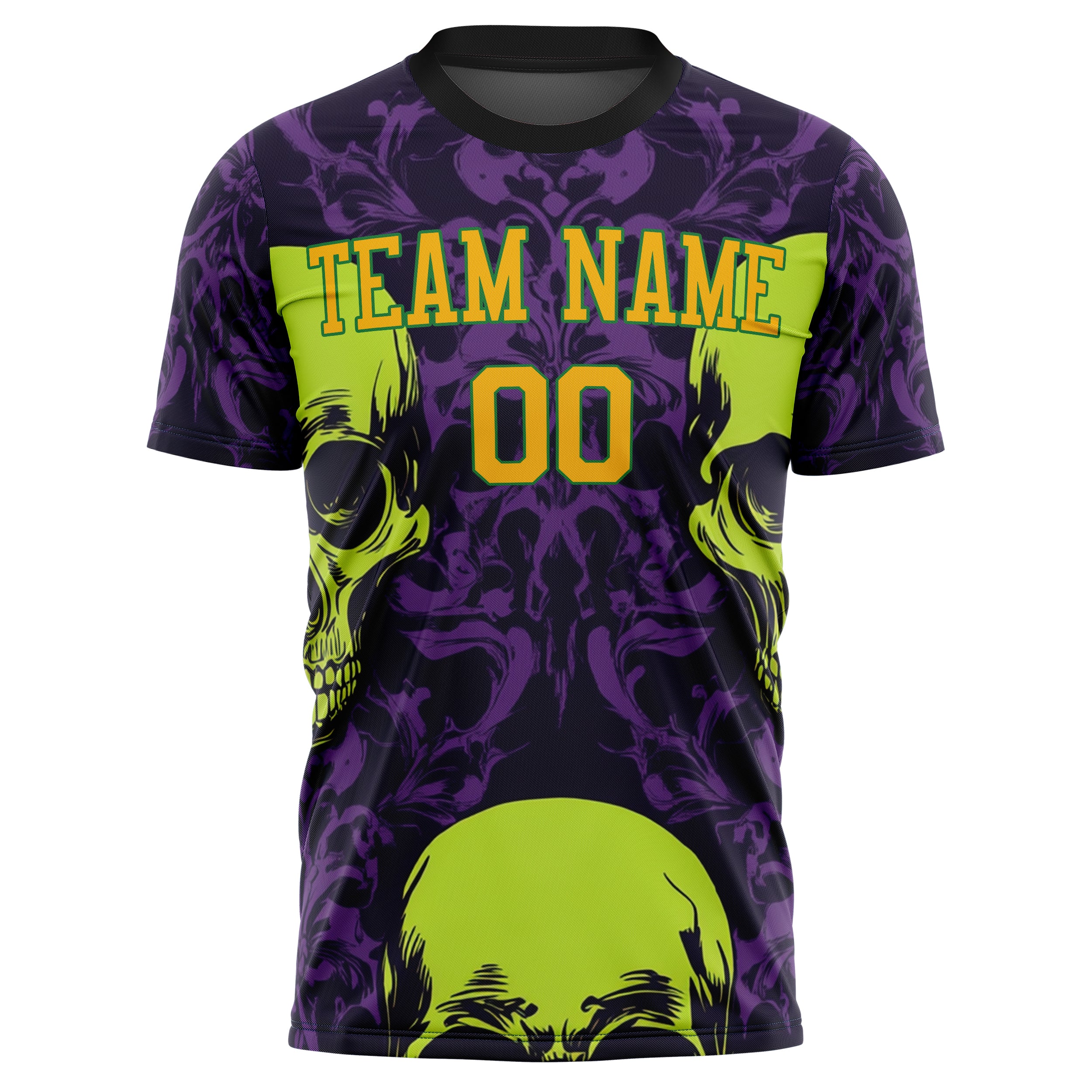Custom Purple Skull Soccer Jersey
