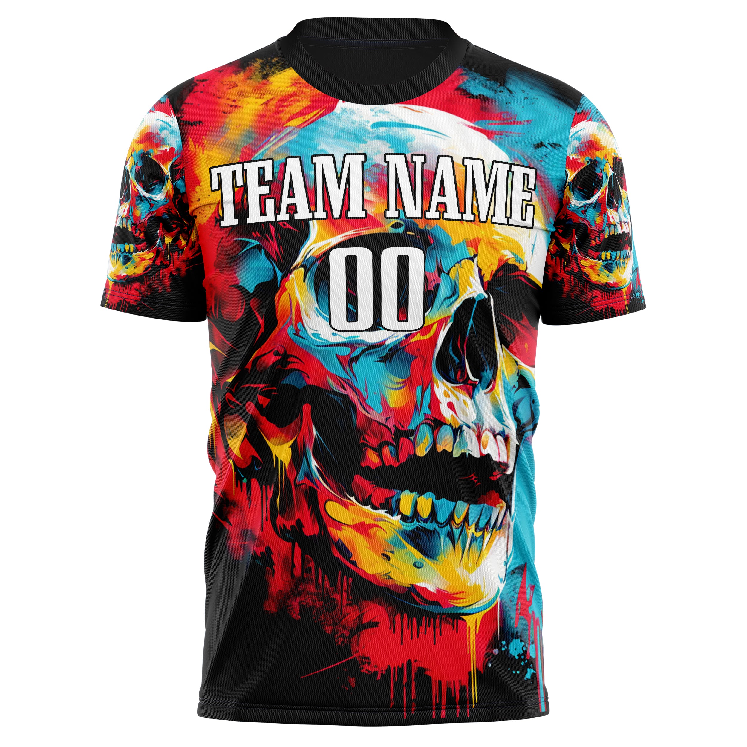 Custom Red Skull Soccer Jersey