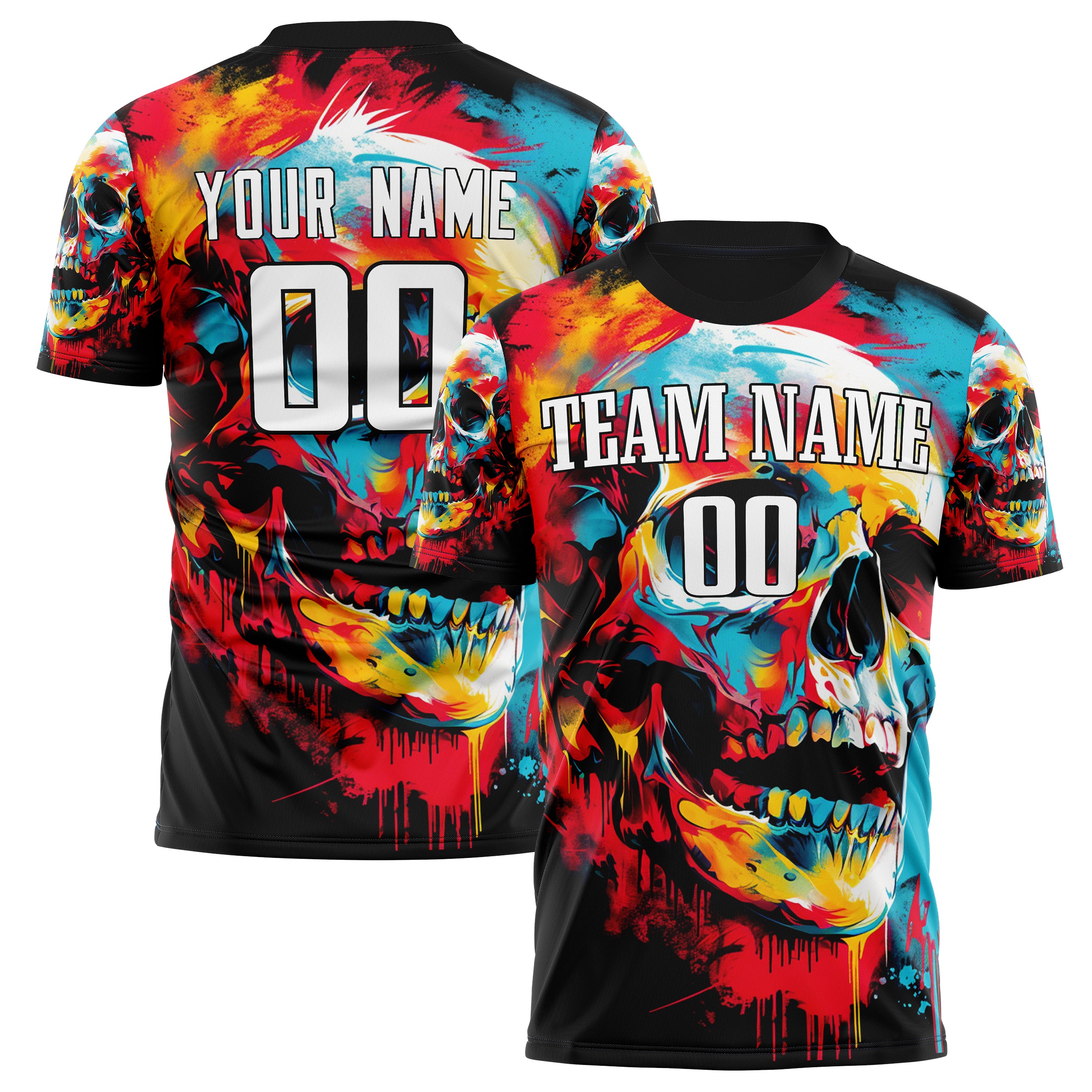 Custom Red Skull Soccer Jersey FT04240816SK023