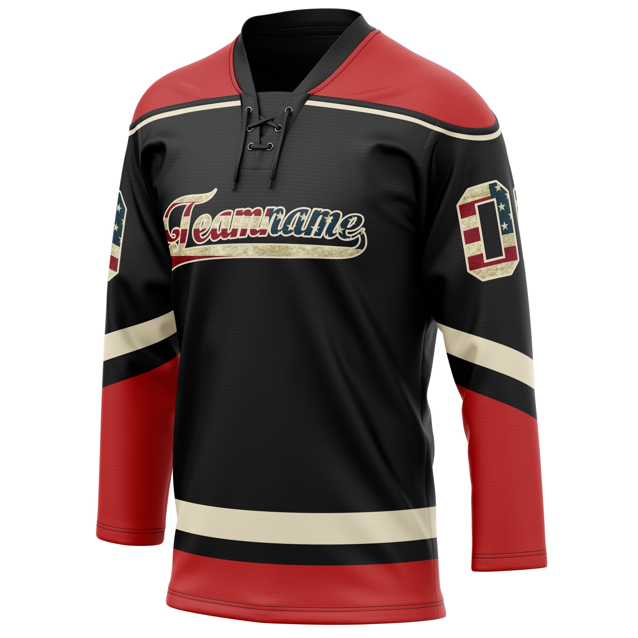 Custom Brown Red Solid Colour Hockey Jersey