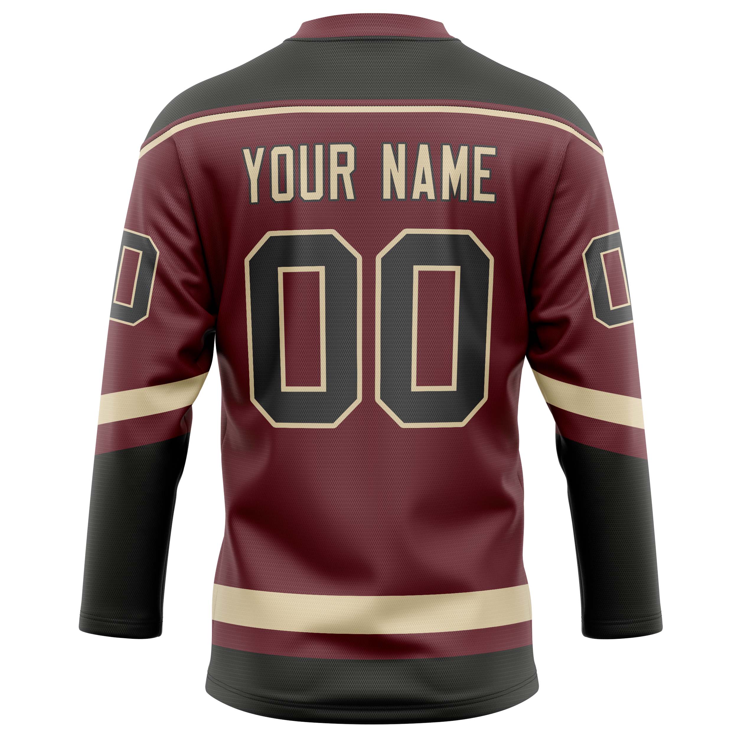 Custom Brown Black Solid Colour Hockey Jersey