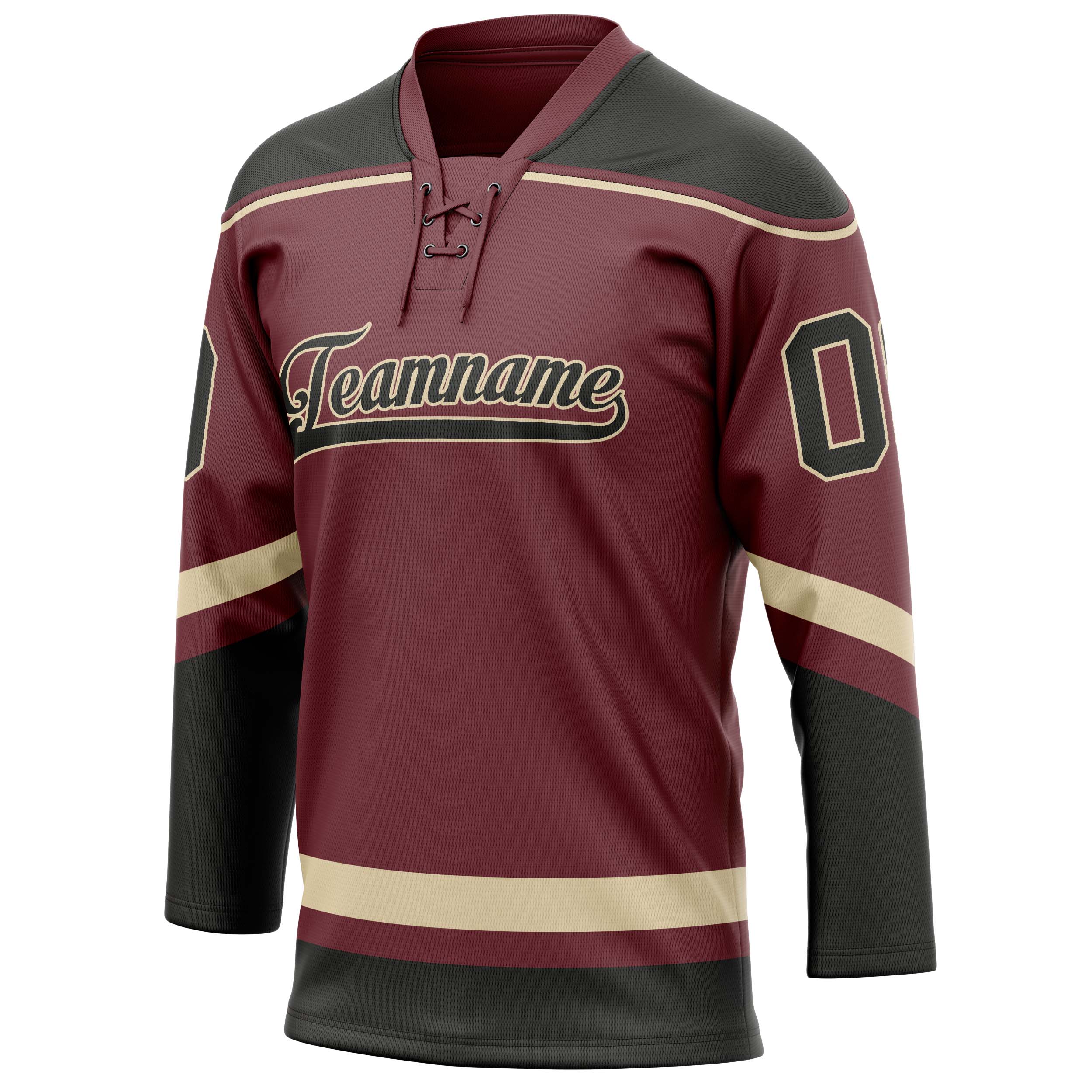 Custom Brown Black Solid Colour Hockey Jersey