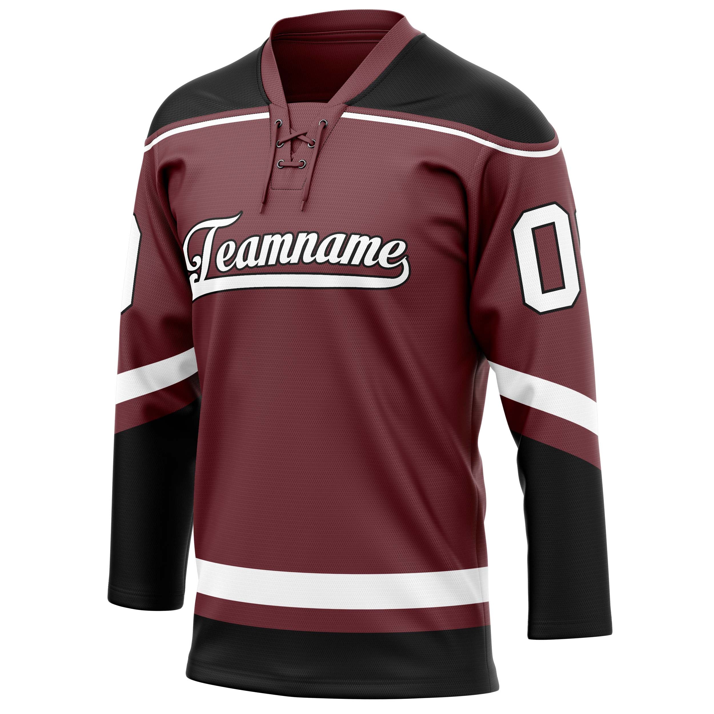 Custom Brown White Solid Colour Hockey Jersey