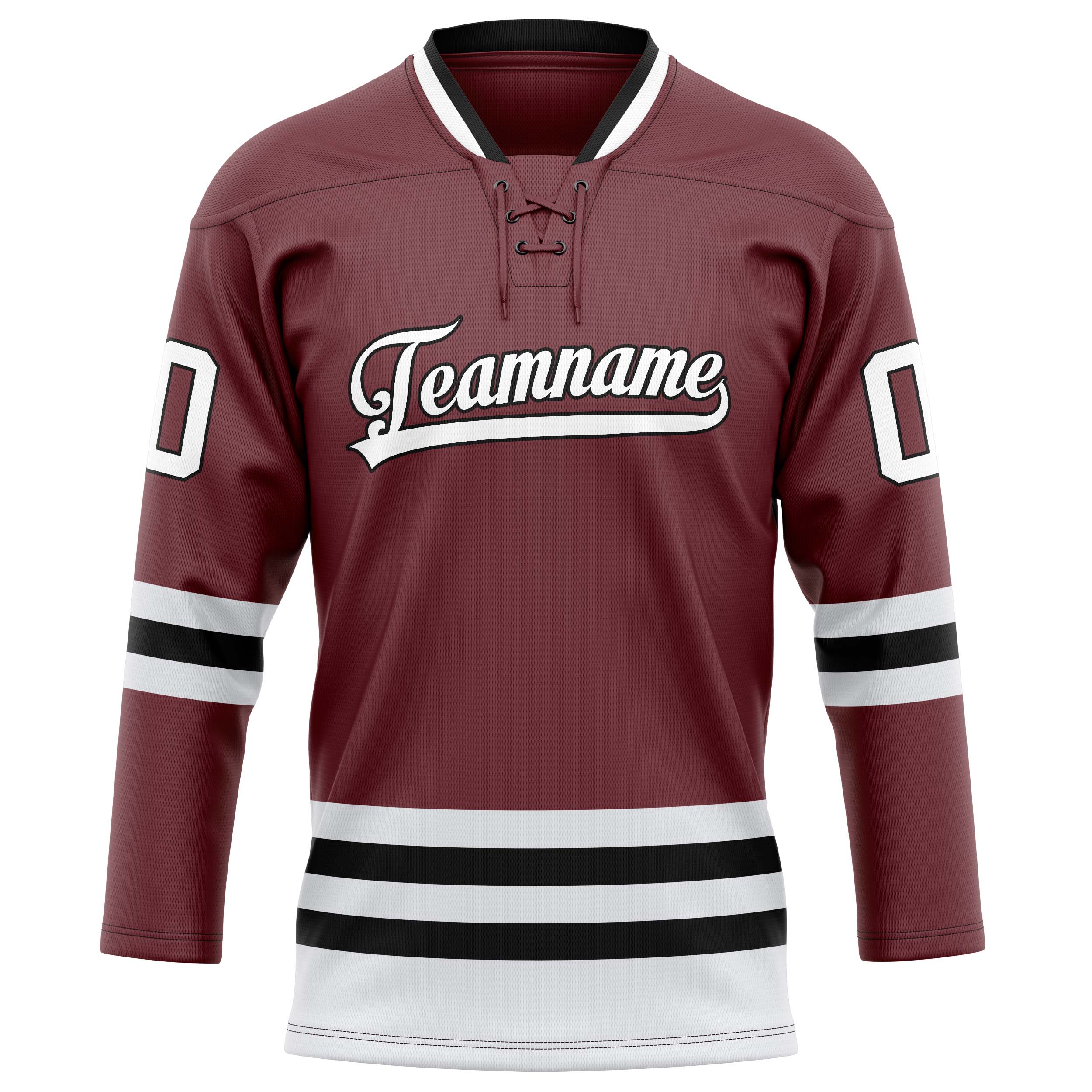 Custom Brown Black Solid Colour Hockey Jersey