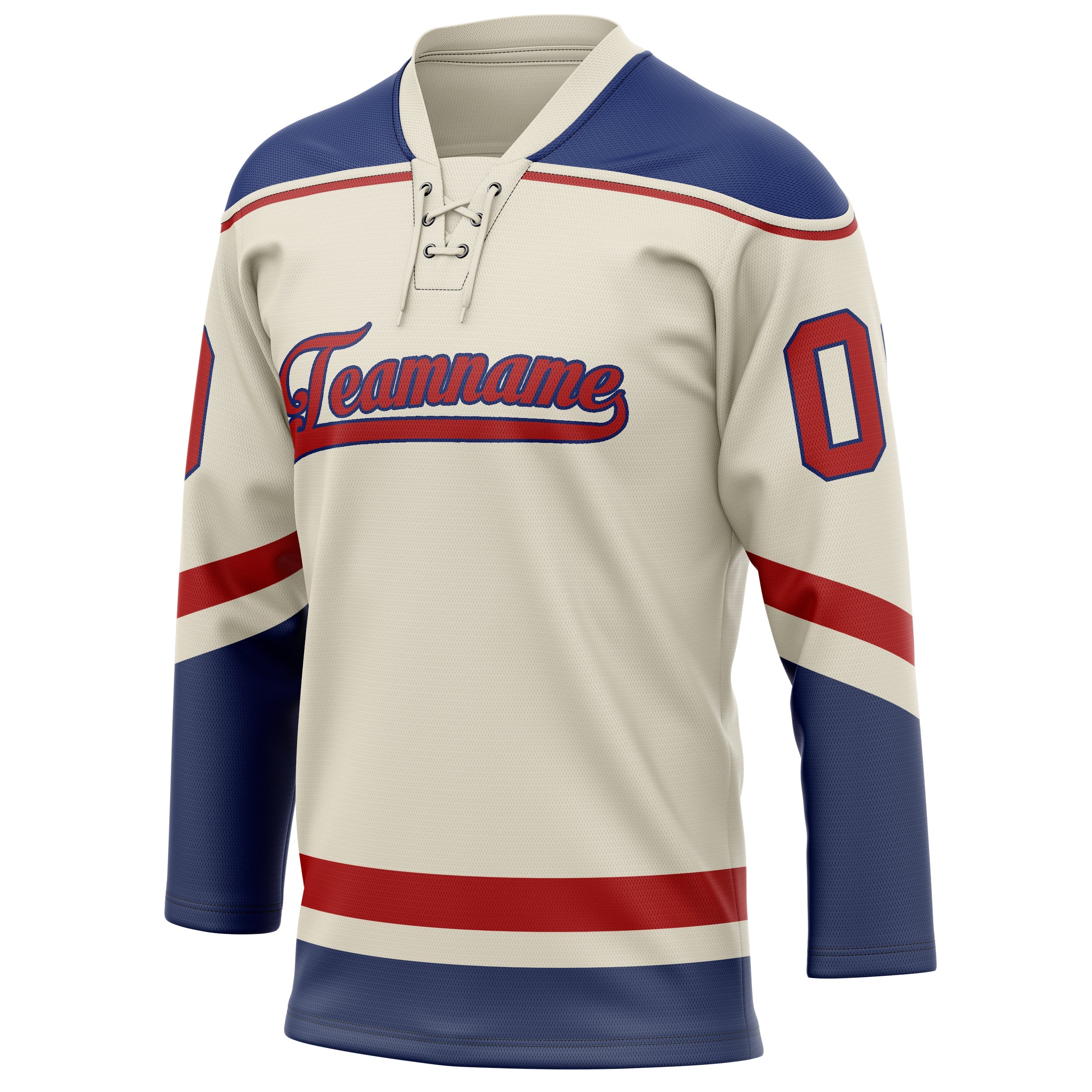 Custom Cream Royal Solid Colour Hockey Jersey