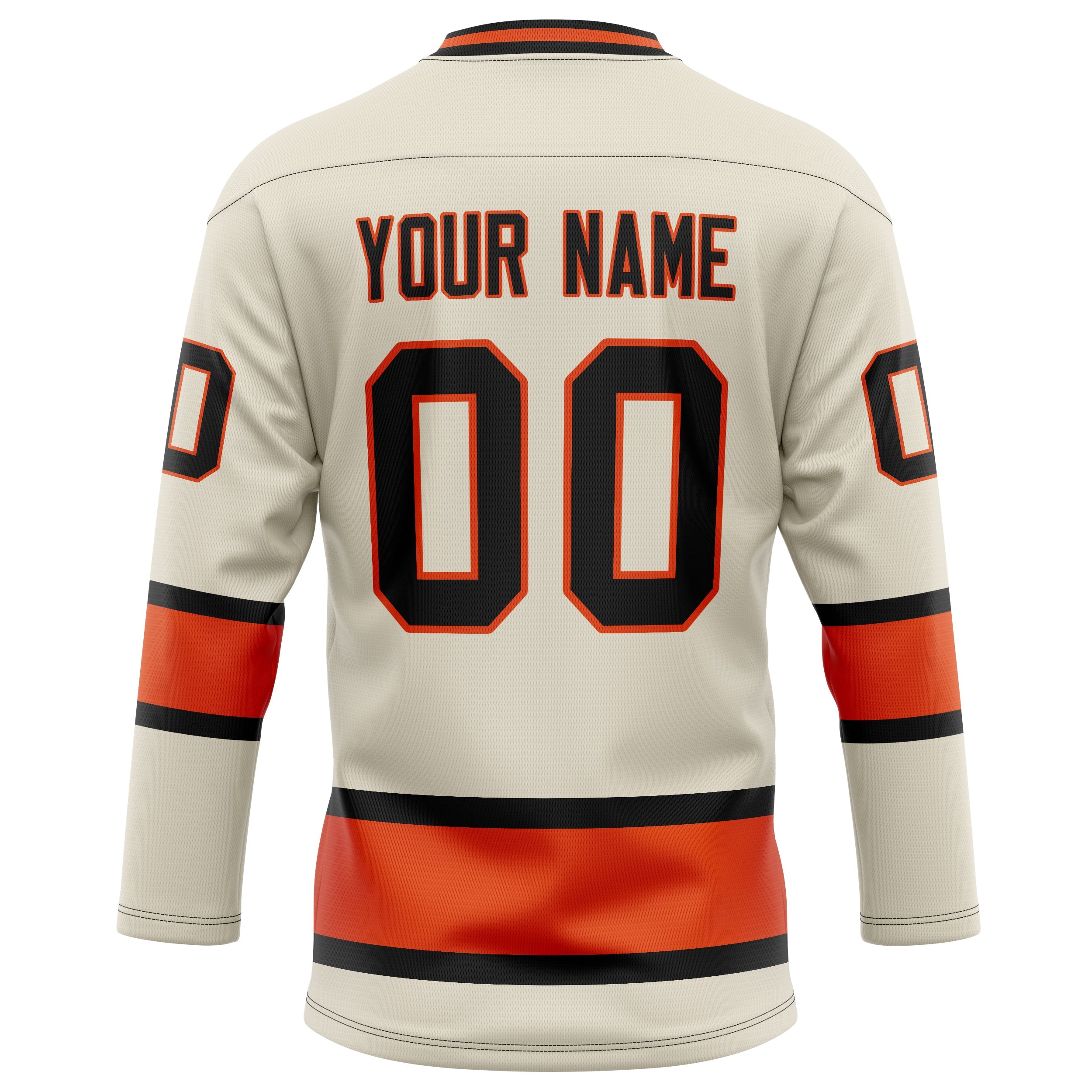 Custom Cream Red Solid Colour Hockey Jersey