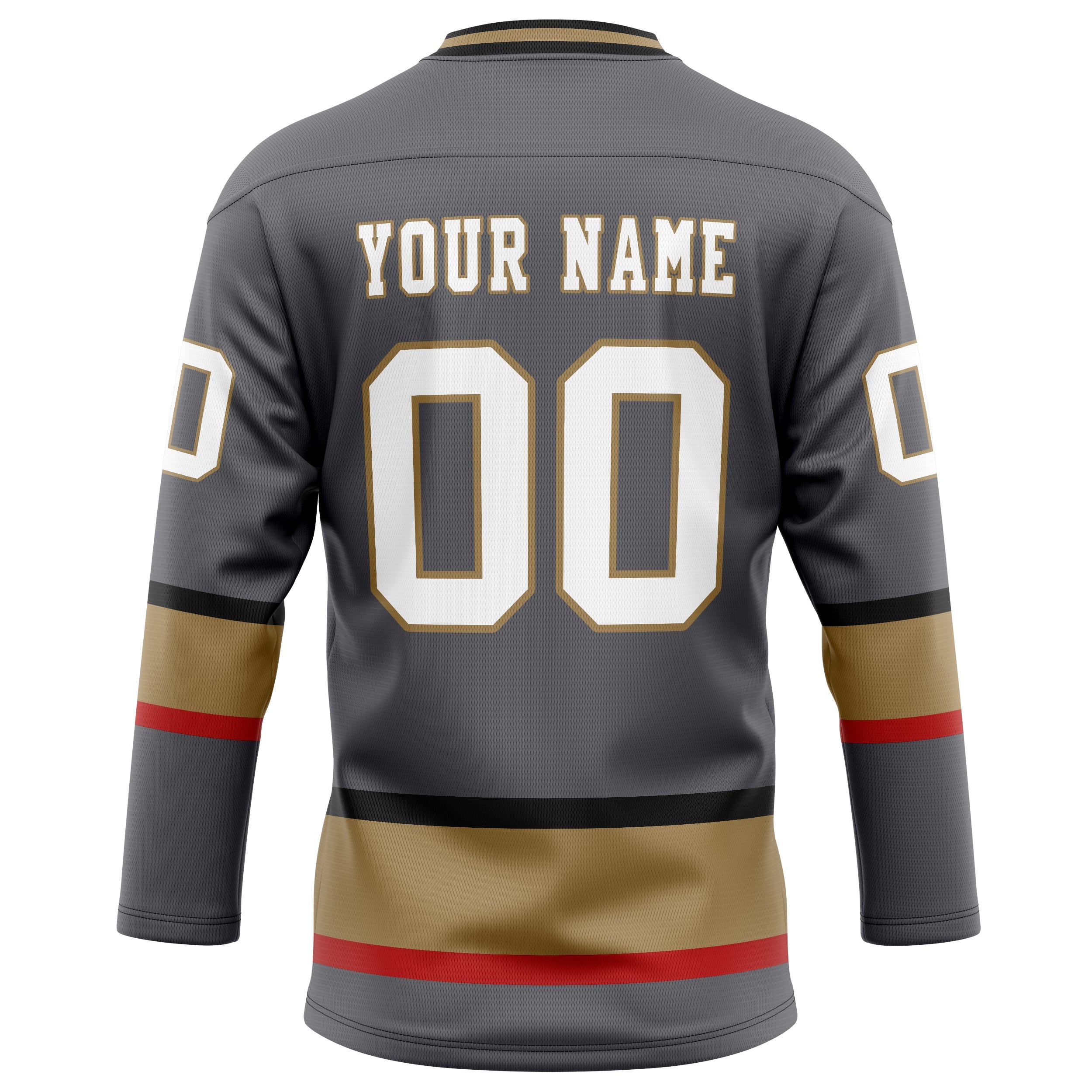 Custom Gray White Solid Colour Hockey Jersey