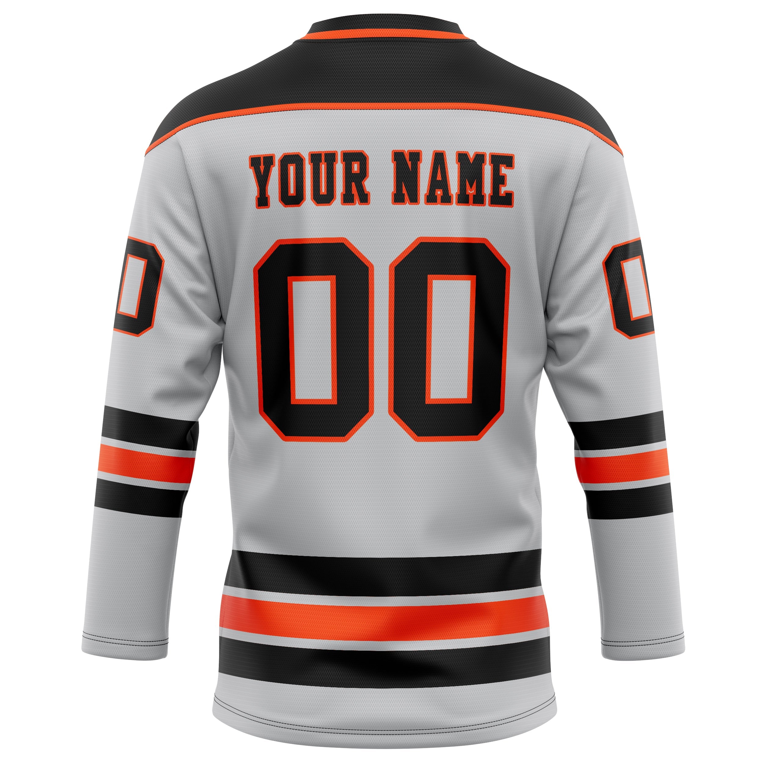 Custom Gray Black Solid Colour Hockey Jersey