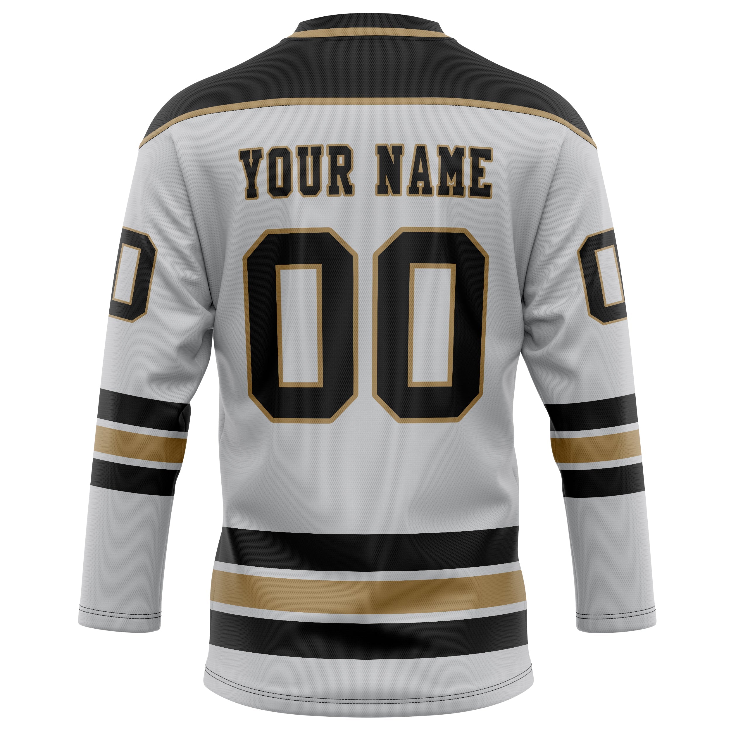 Custom Gray Black Solid Colour Hockey Jersey