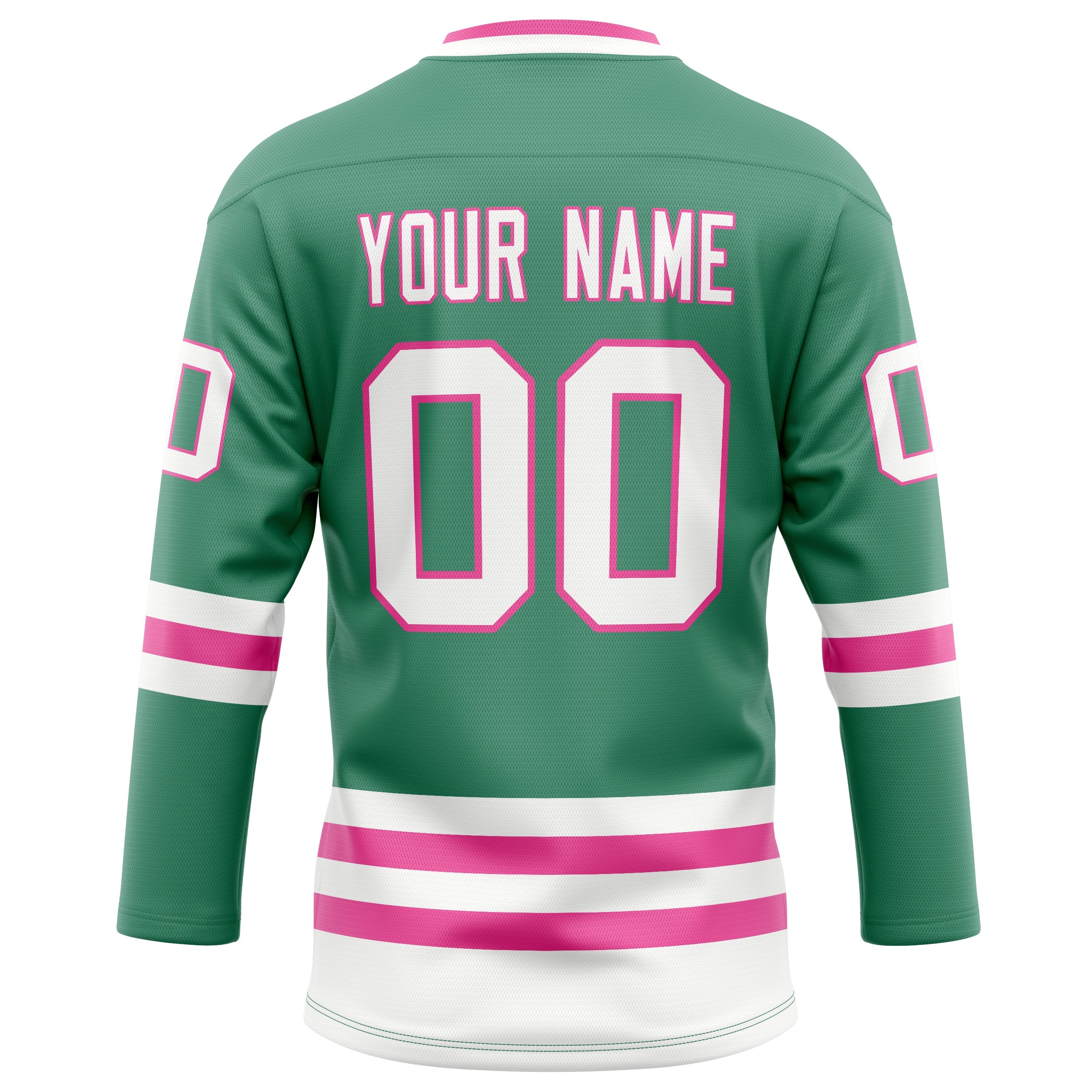 Custom Green White Solid Colour Hockey Jersey