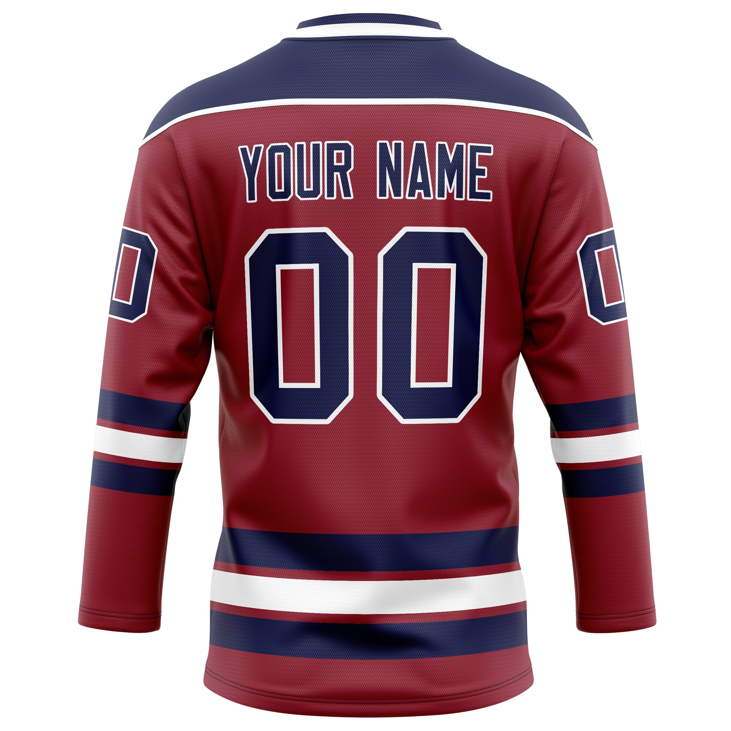 Custom Maroon Navy Solid Colour Hockey Jersey