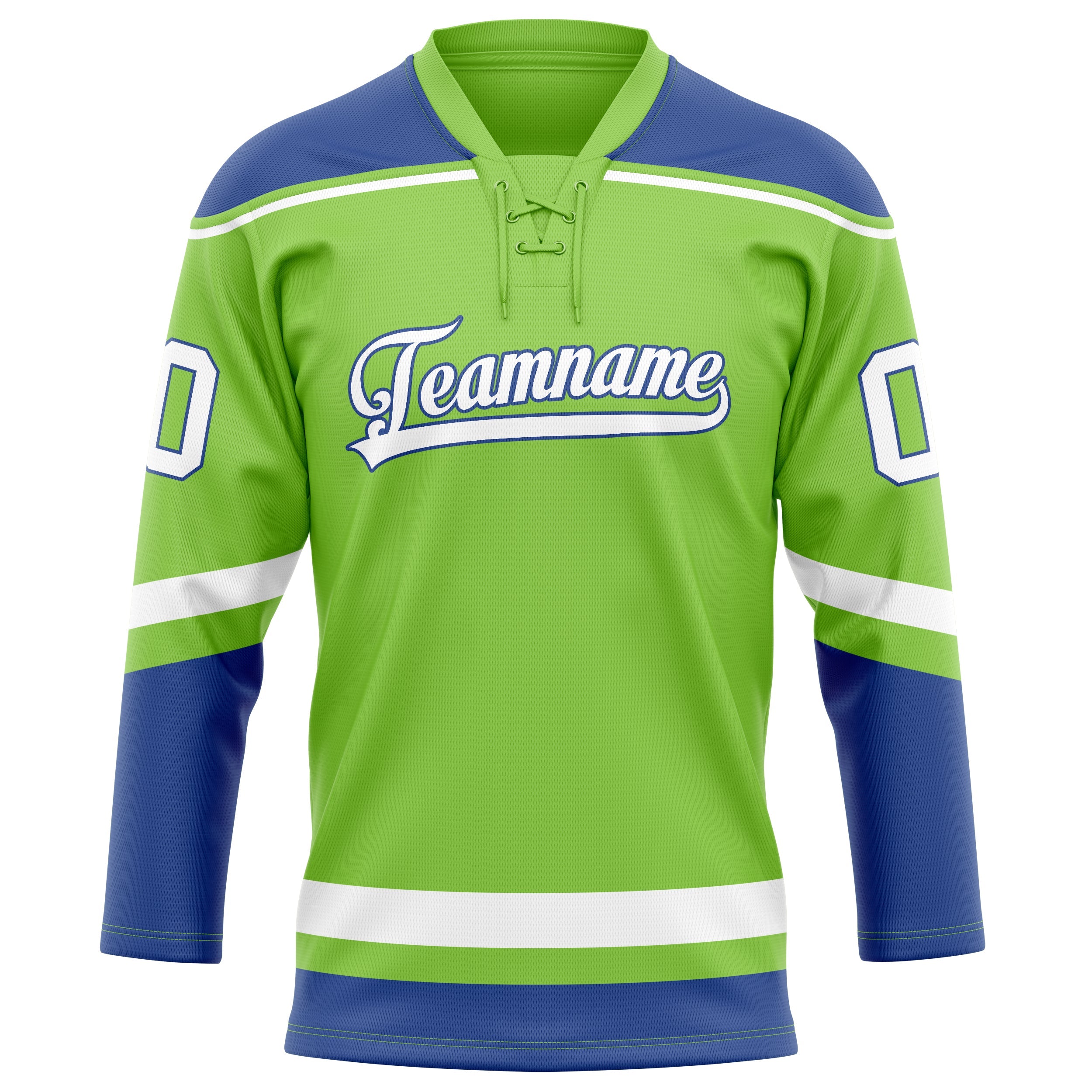 Custom Neon Green Royal Solid Colour Hockey Jersey
