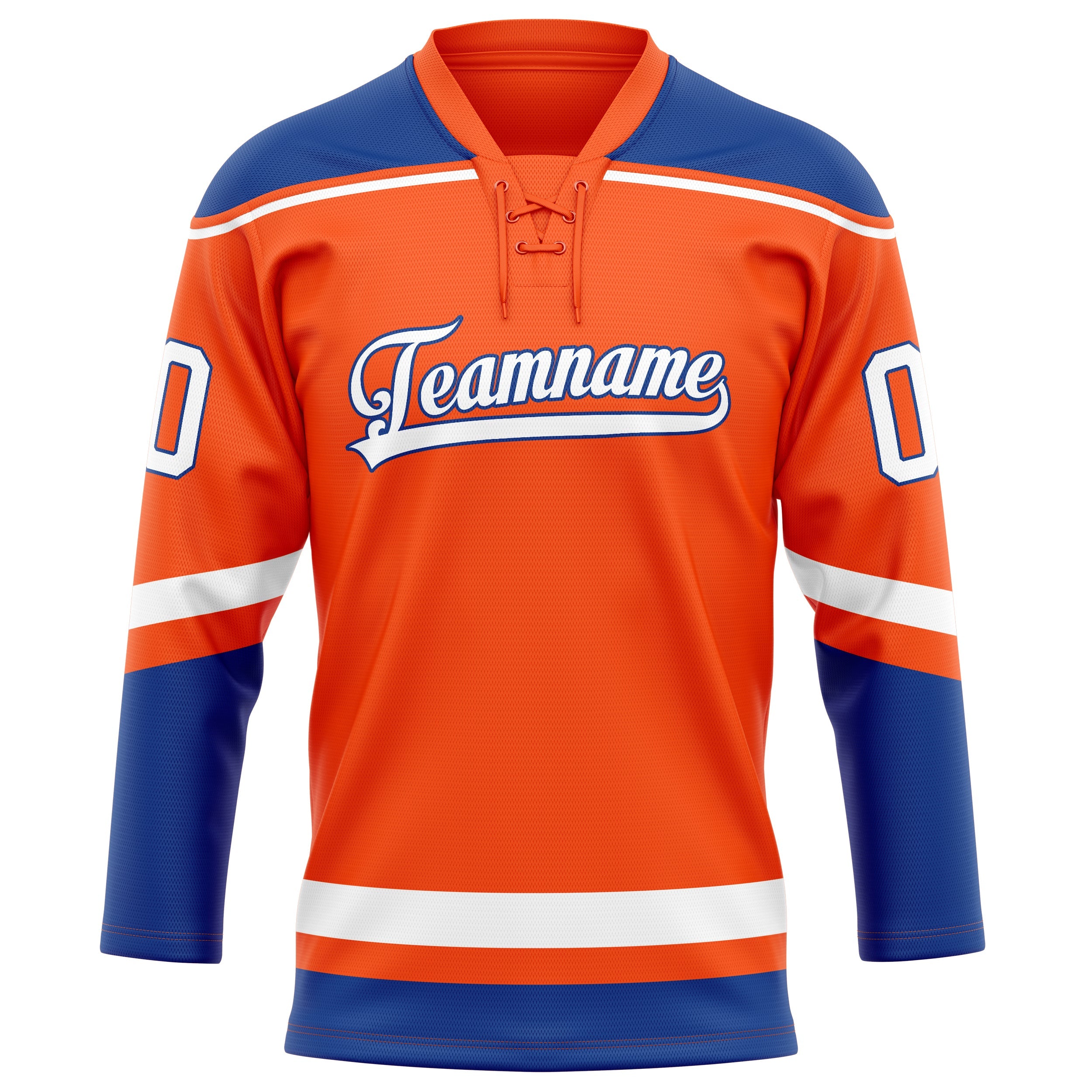 Custom Orange Royal Solid Colour Hockey Jersey