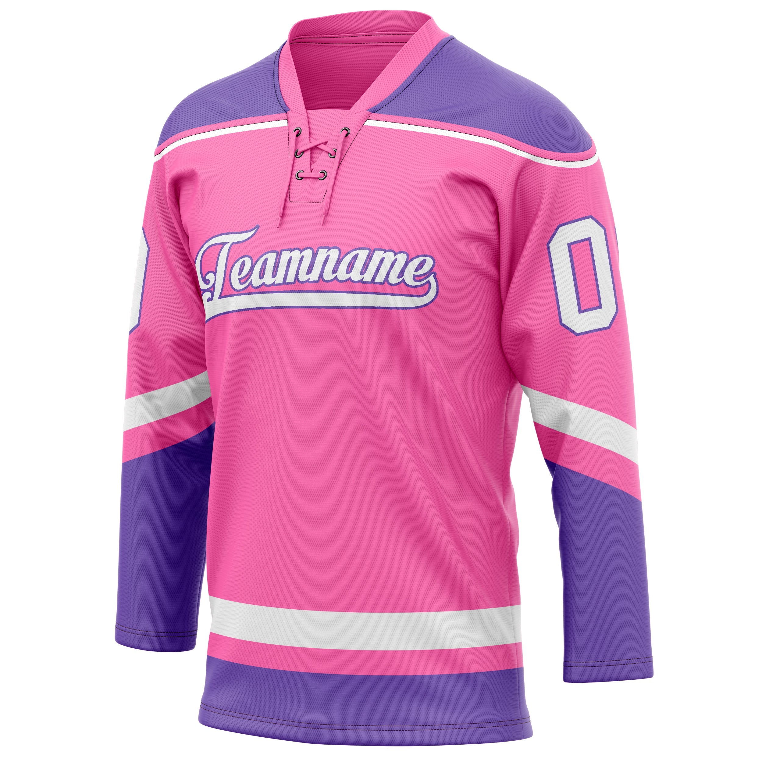 Custom Pink Purple Solid Colour Hockey Jersey