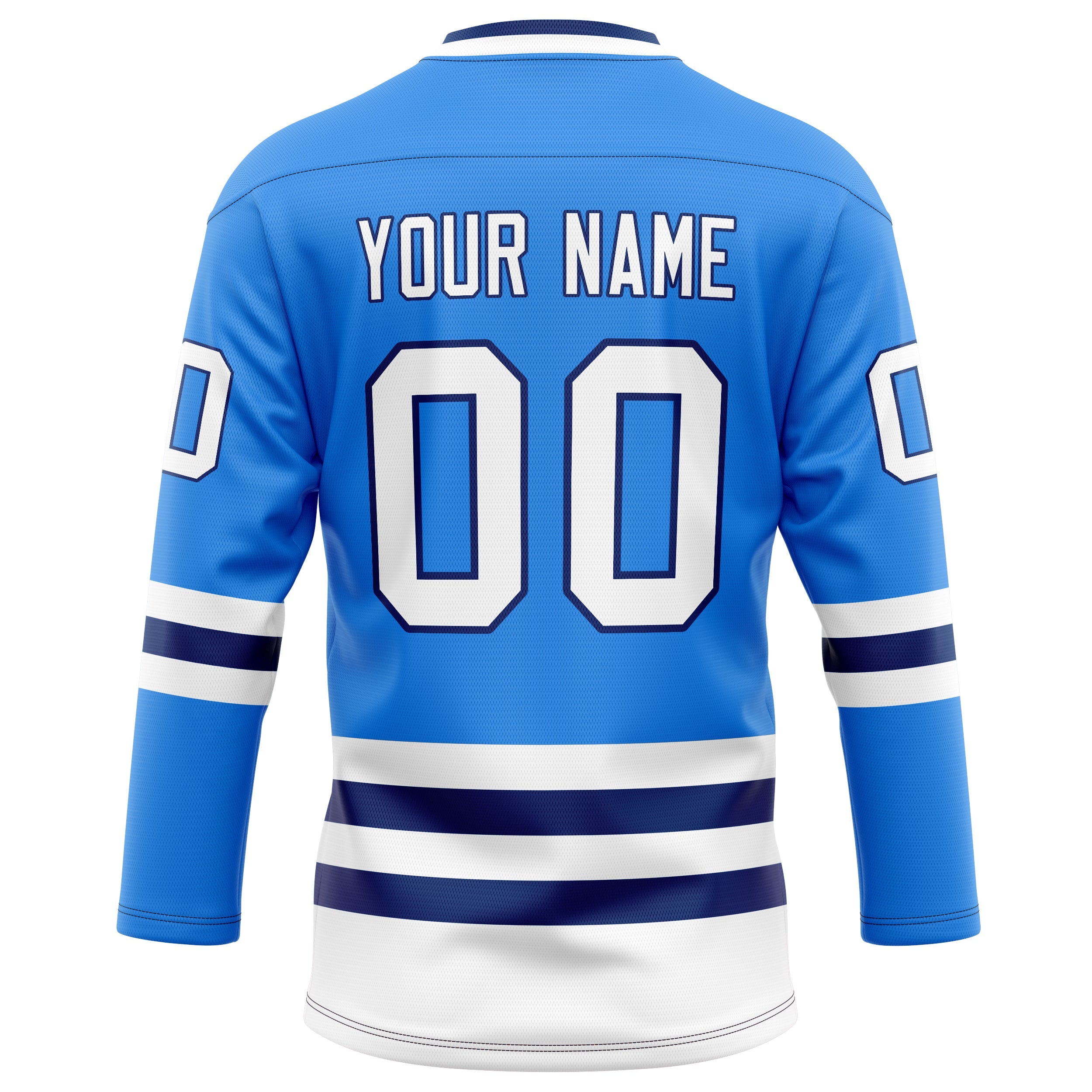 Custom Powder Blue Navy Solid Colour Hockey Jersey
