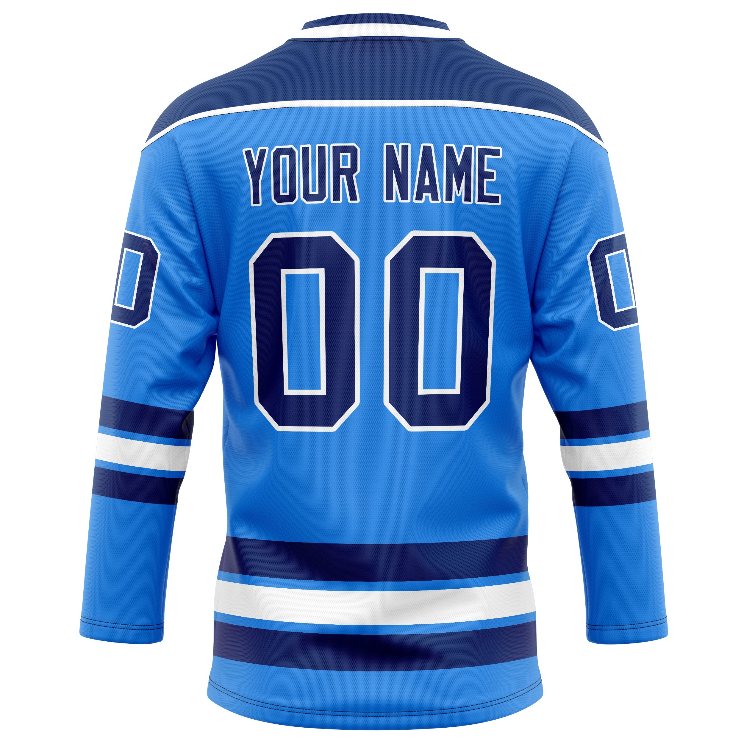 Custom Powder Blue Navy Solid Colour Hockey Jersey