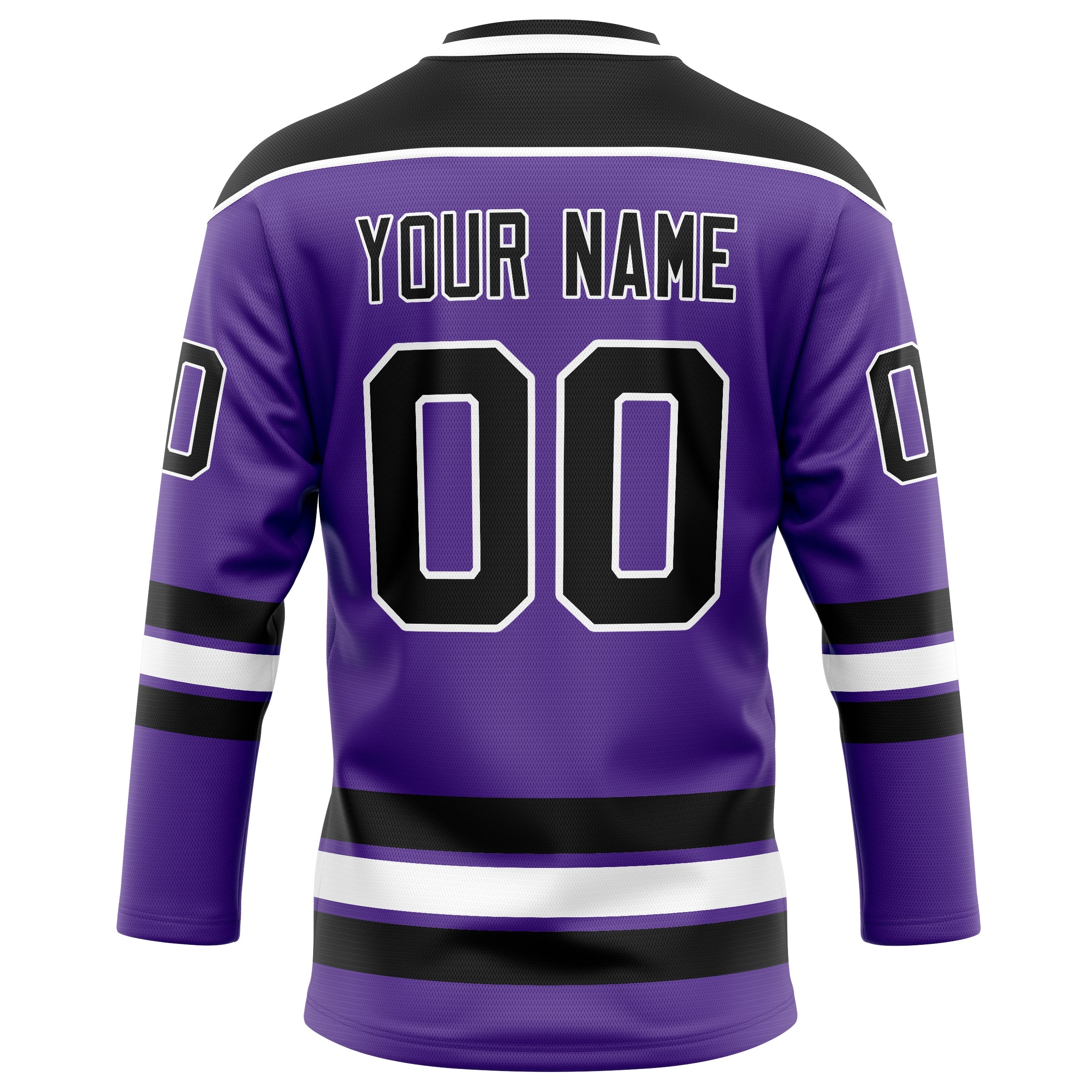 Custom Purple Black Solid Colour Hockey Jersey