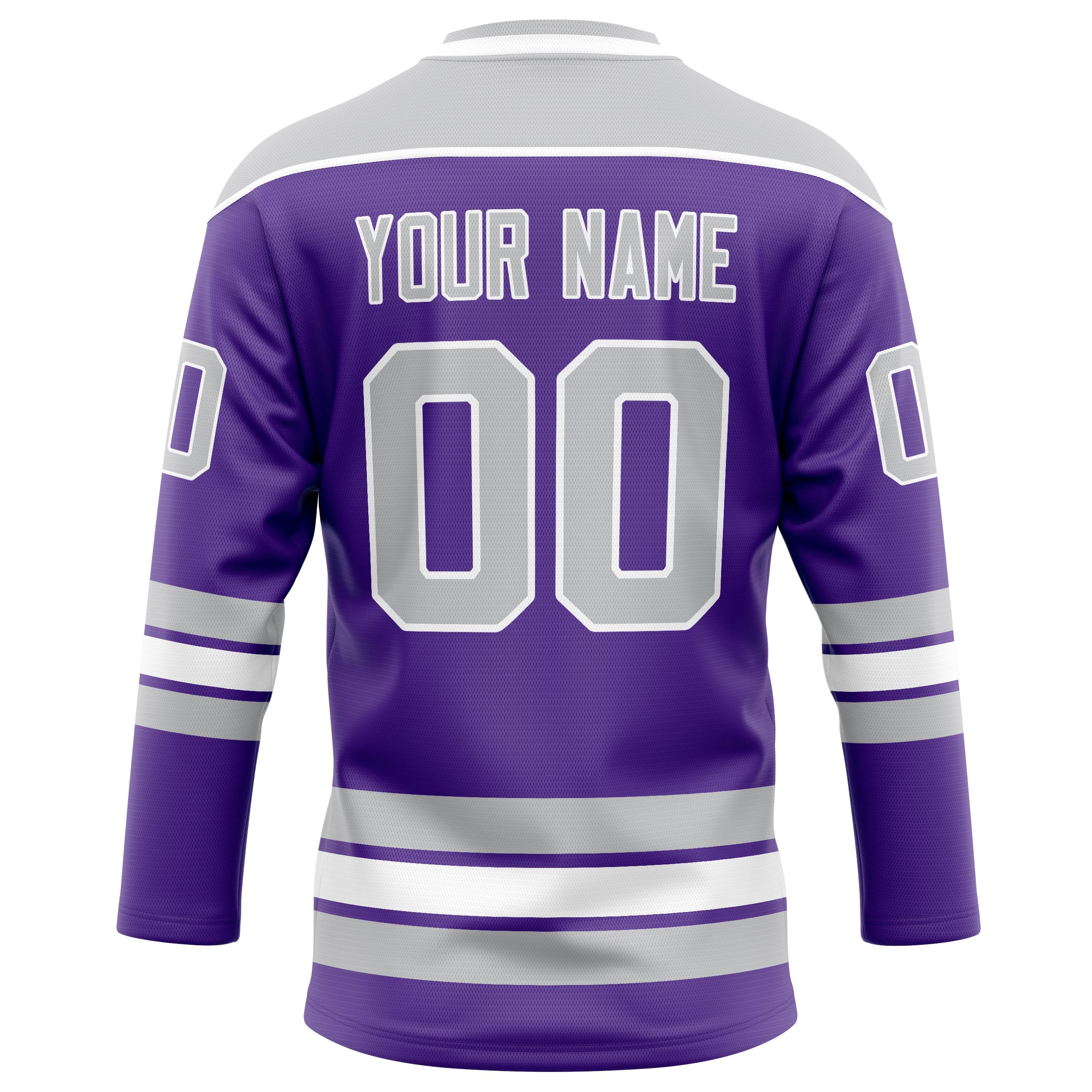 Custom Purple Gray Solid Colour Hockey Jersey
