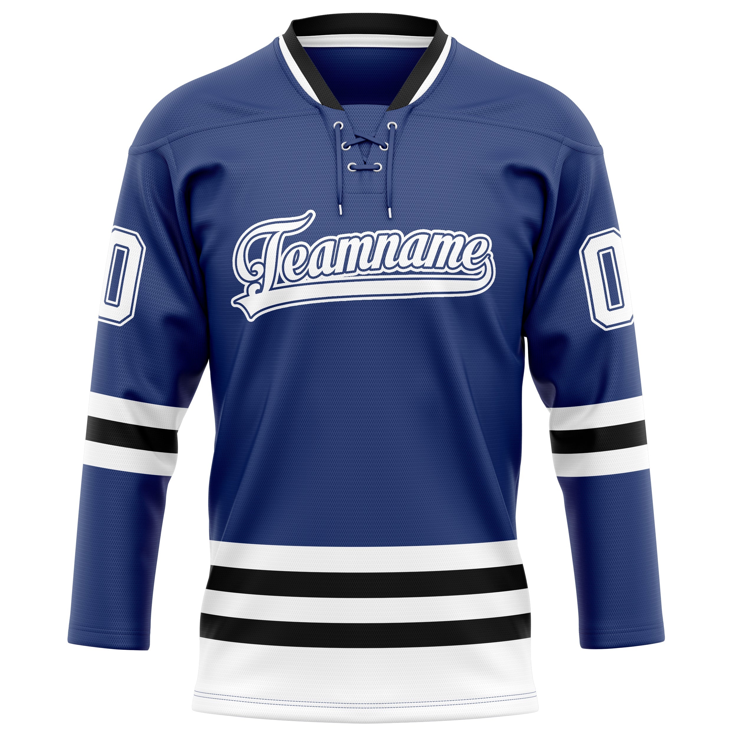Custom Royal Black Solid Colour Hockey Jersey