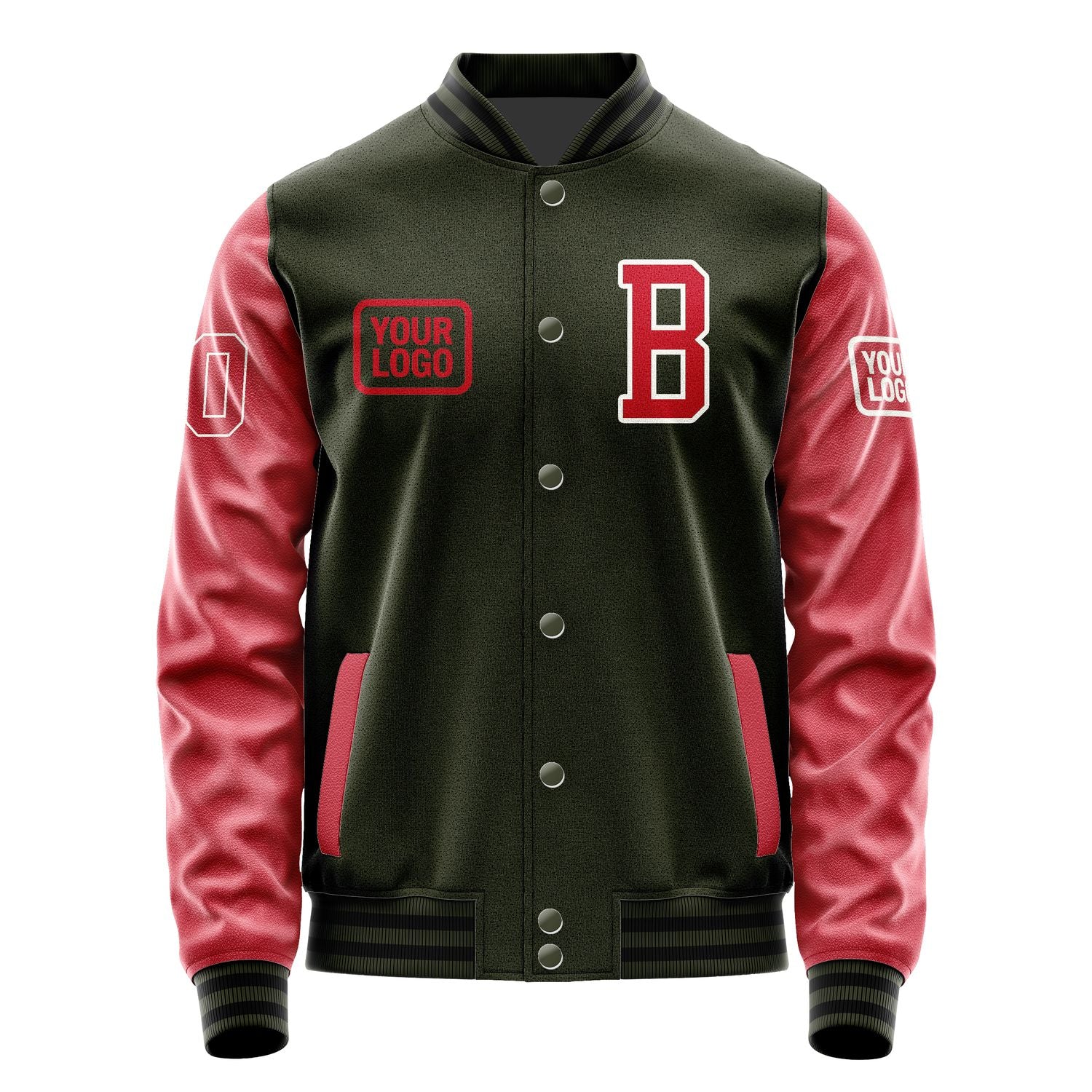 Custom Olive Red Jacket JA020214021718141418