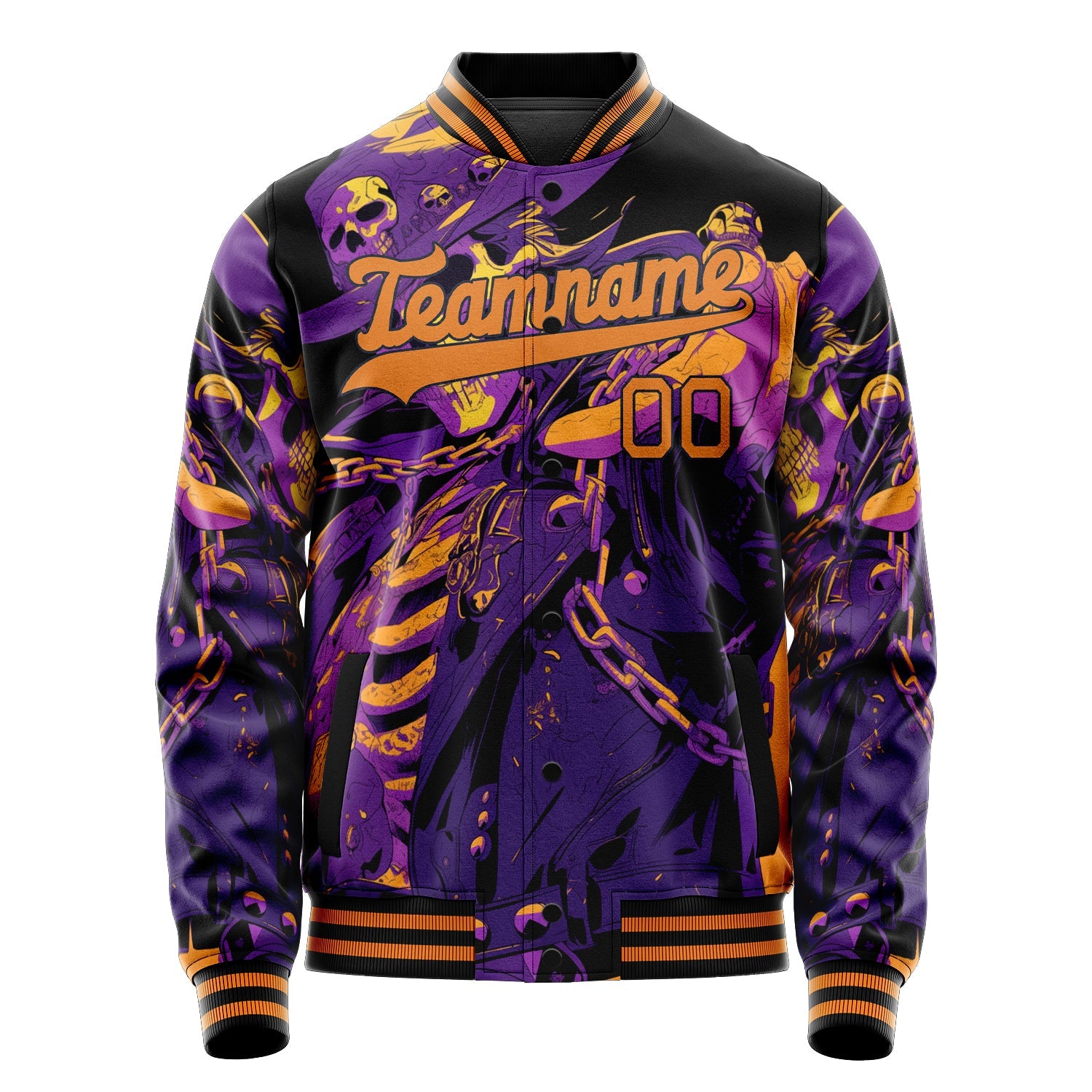 Custom Purple Skull Jacket