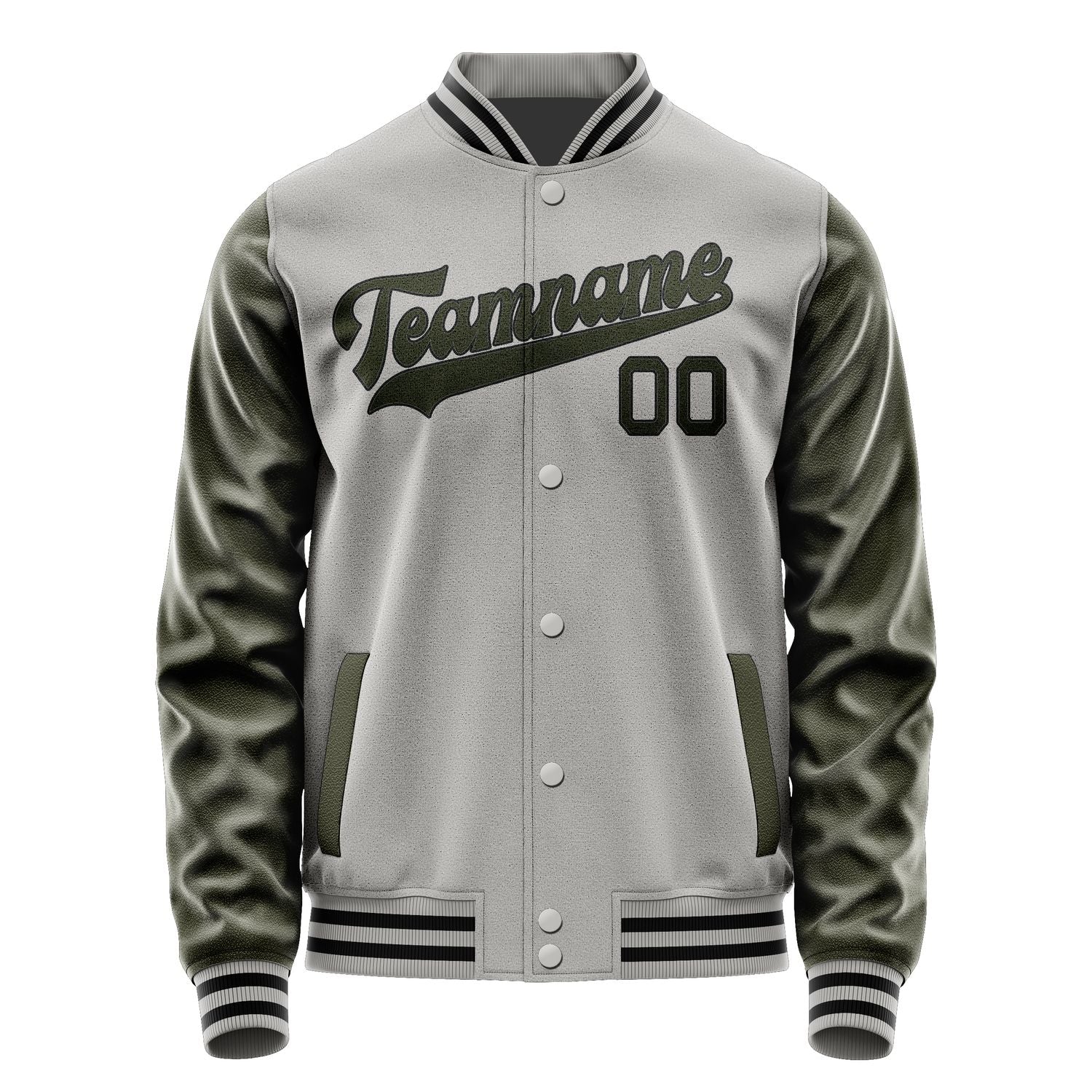 Custom Gray Olive Jacket JA0404020417B31702