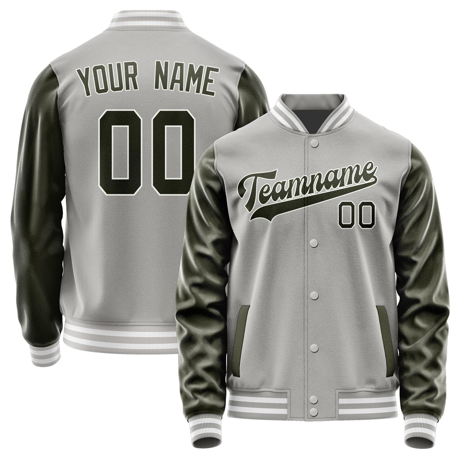 Custom Gray Olive Jacket JA0404020418B31802