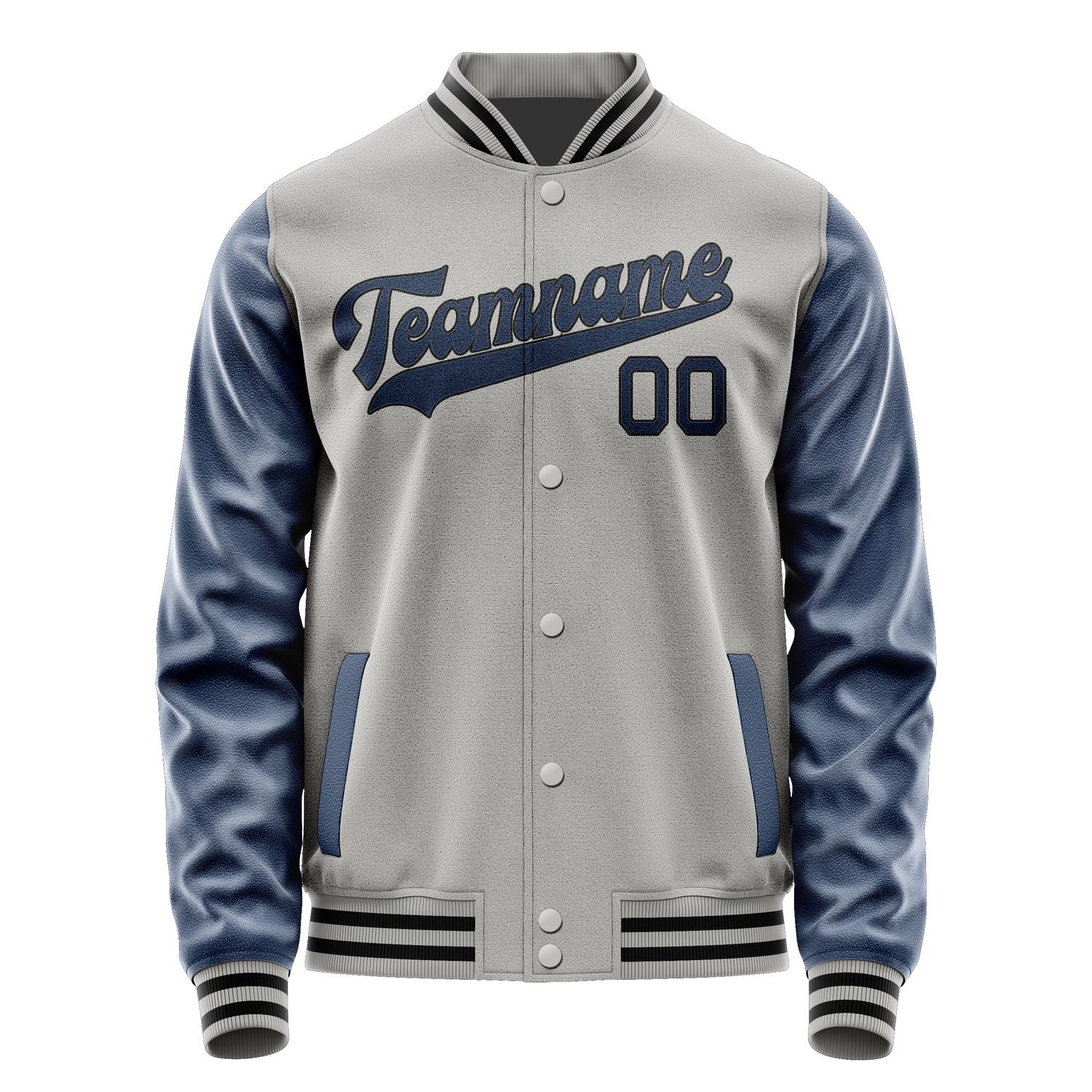 Custom Gray Blue Jacket JA0404100417B31710