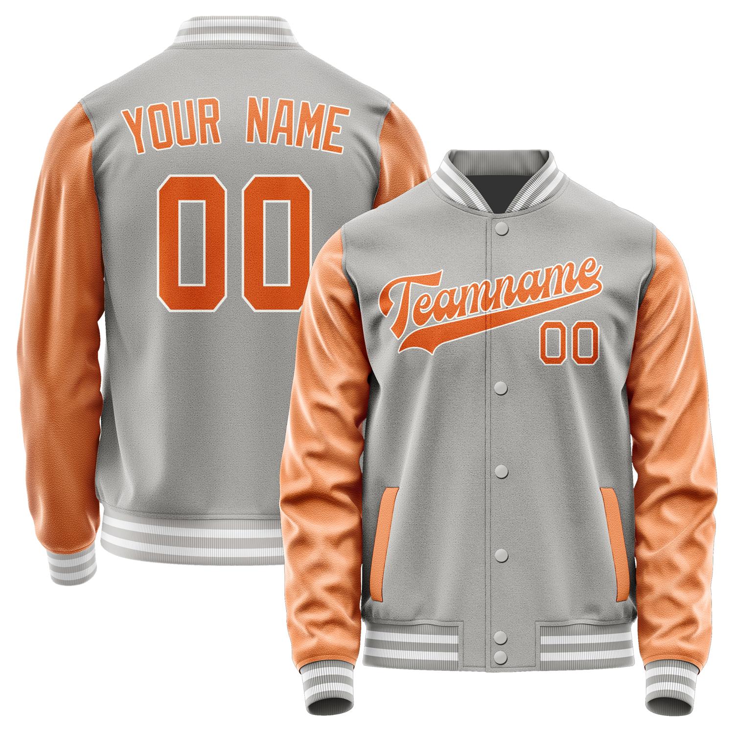 Custom Gray Orange Jacket JA0404280418B31828