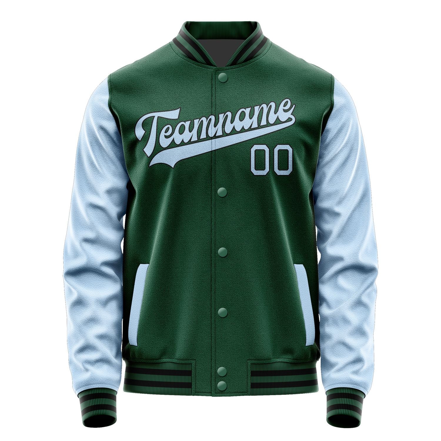 Custom Green Light Blue Jacket JA0505080517B31708