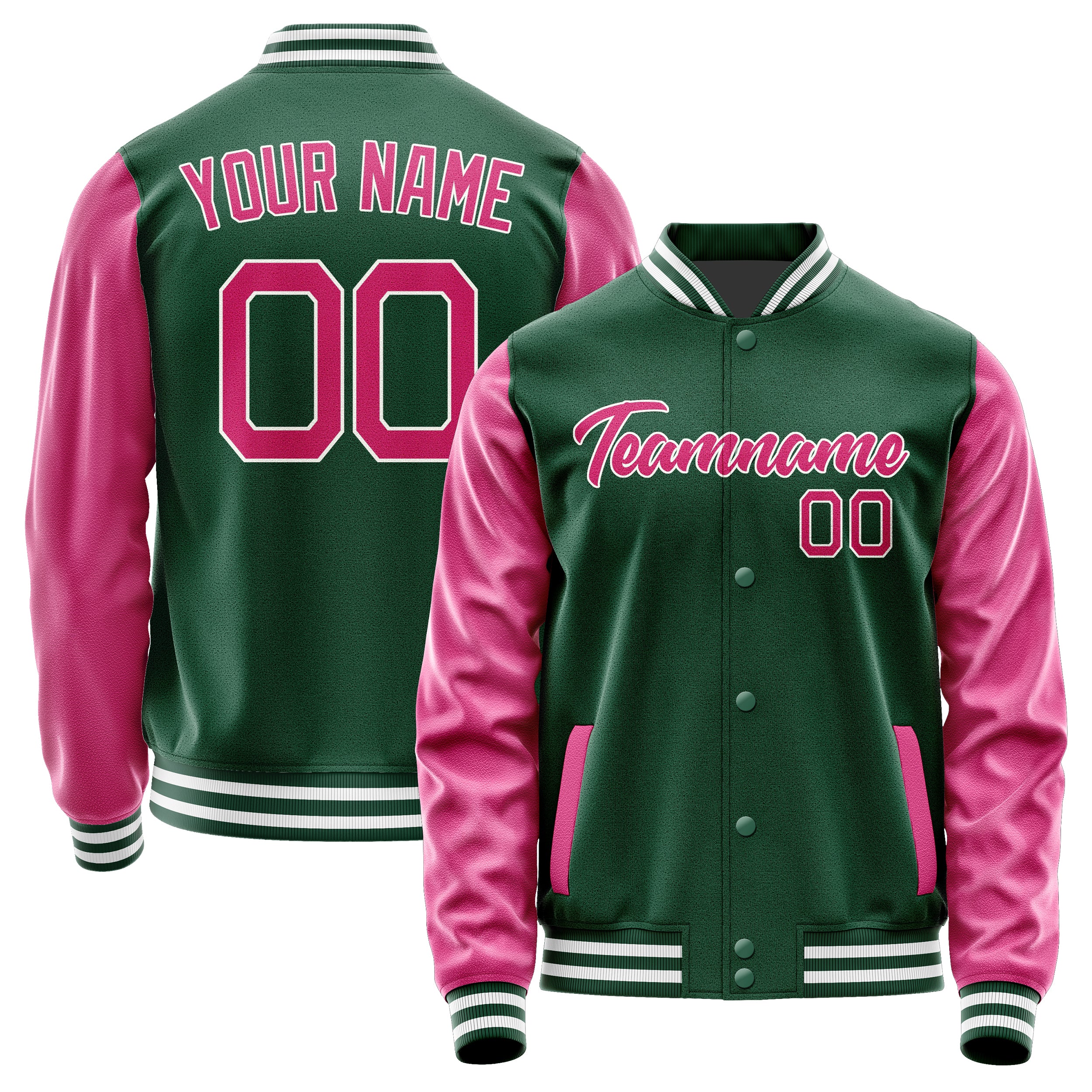 Custom Green Pink Jacket JA0505130518B21813