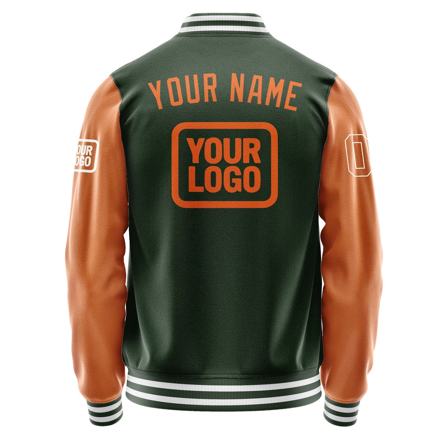 Custom Dark Green Orange Jacket JA060628061818282818