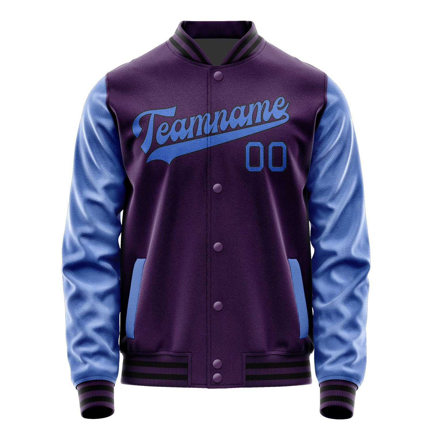 Custom Purple Sky Blue Jacket JA0707090717B31709