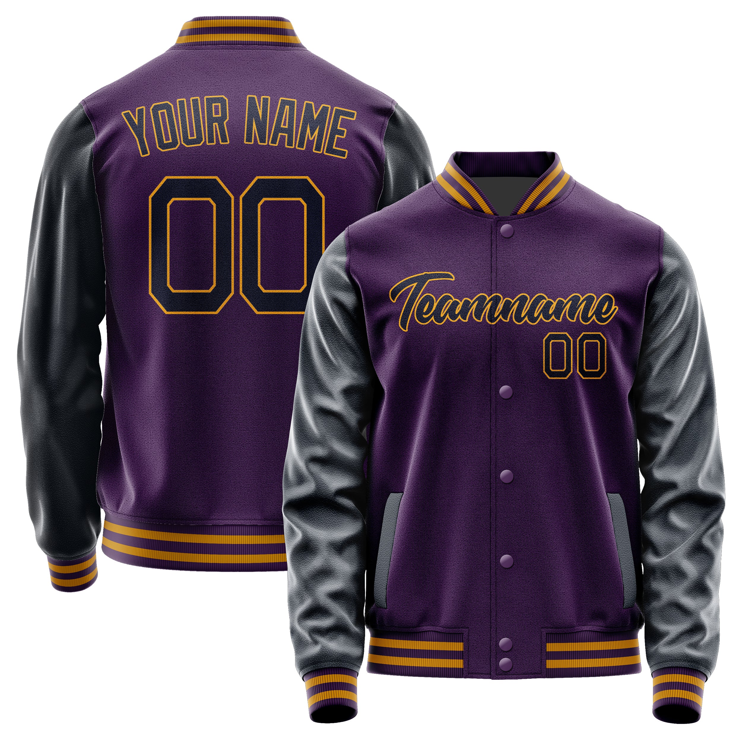 Custom Purple Navy Jacket JA0707110719B21911
