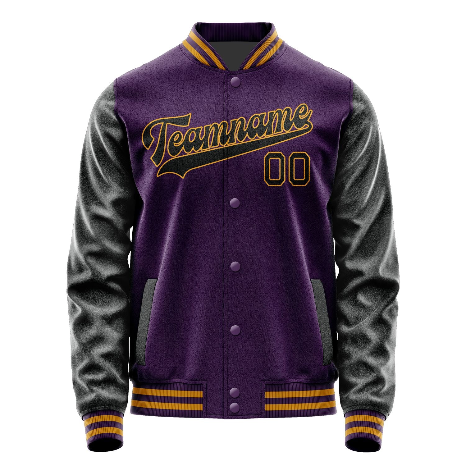 Custom Purple Black Jacket JA0707170719B31917
