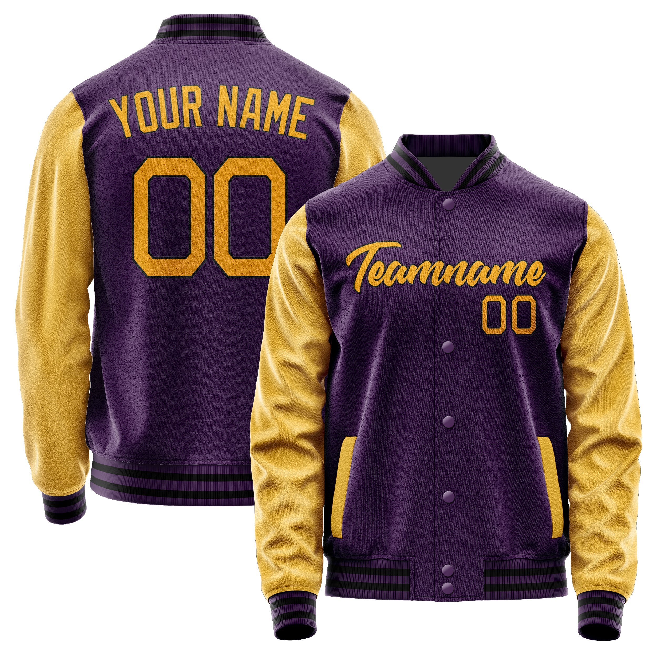 Custom Purple Yellow Jacket JA0707190717B21719