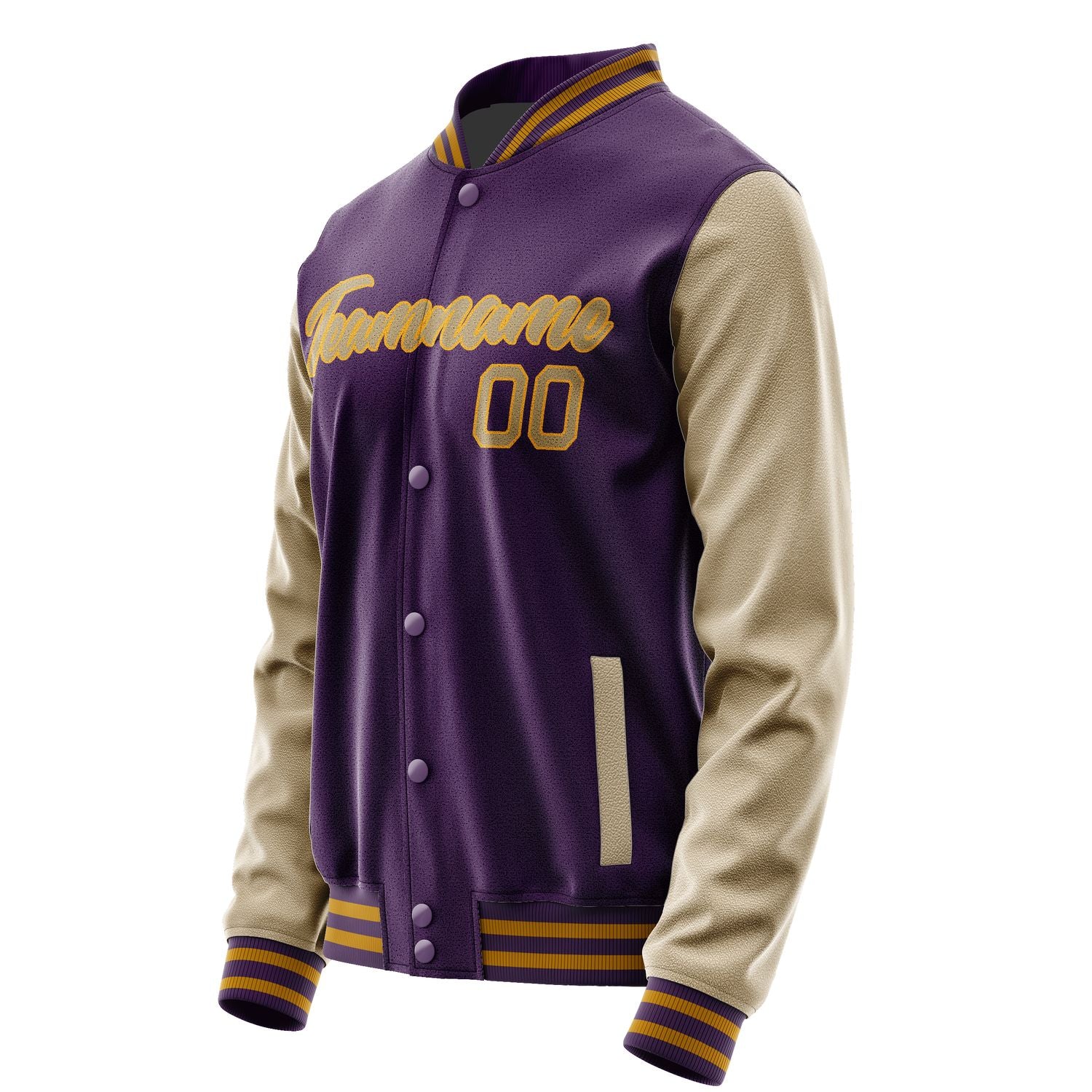 Custom Purple Light Khaki Jacket JA0707250718B21825