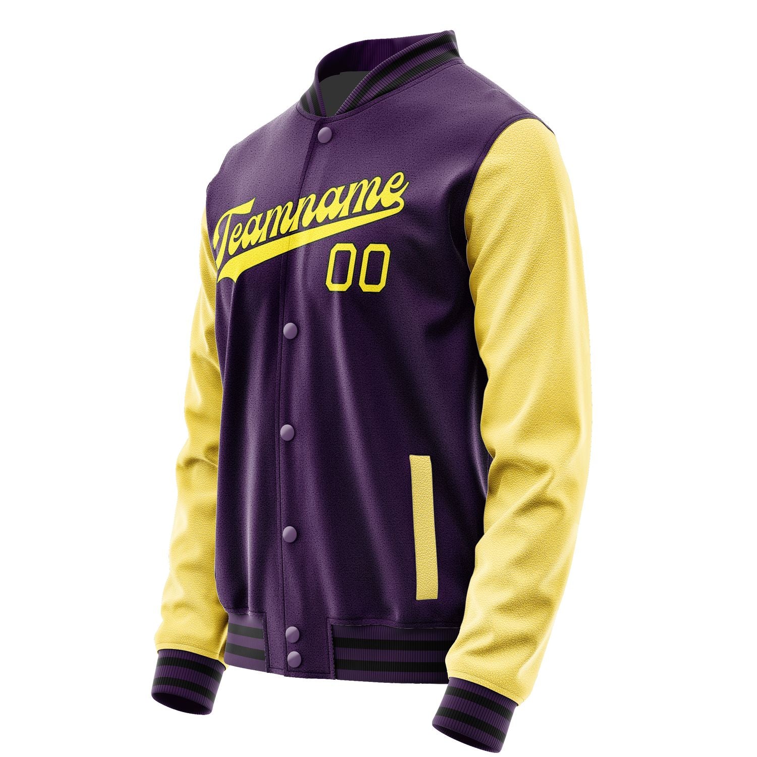 Custom Purple Light Yellow Jacket JA0707260717B31726