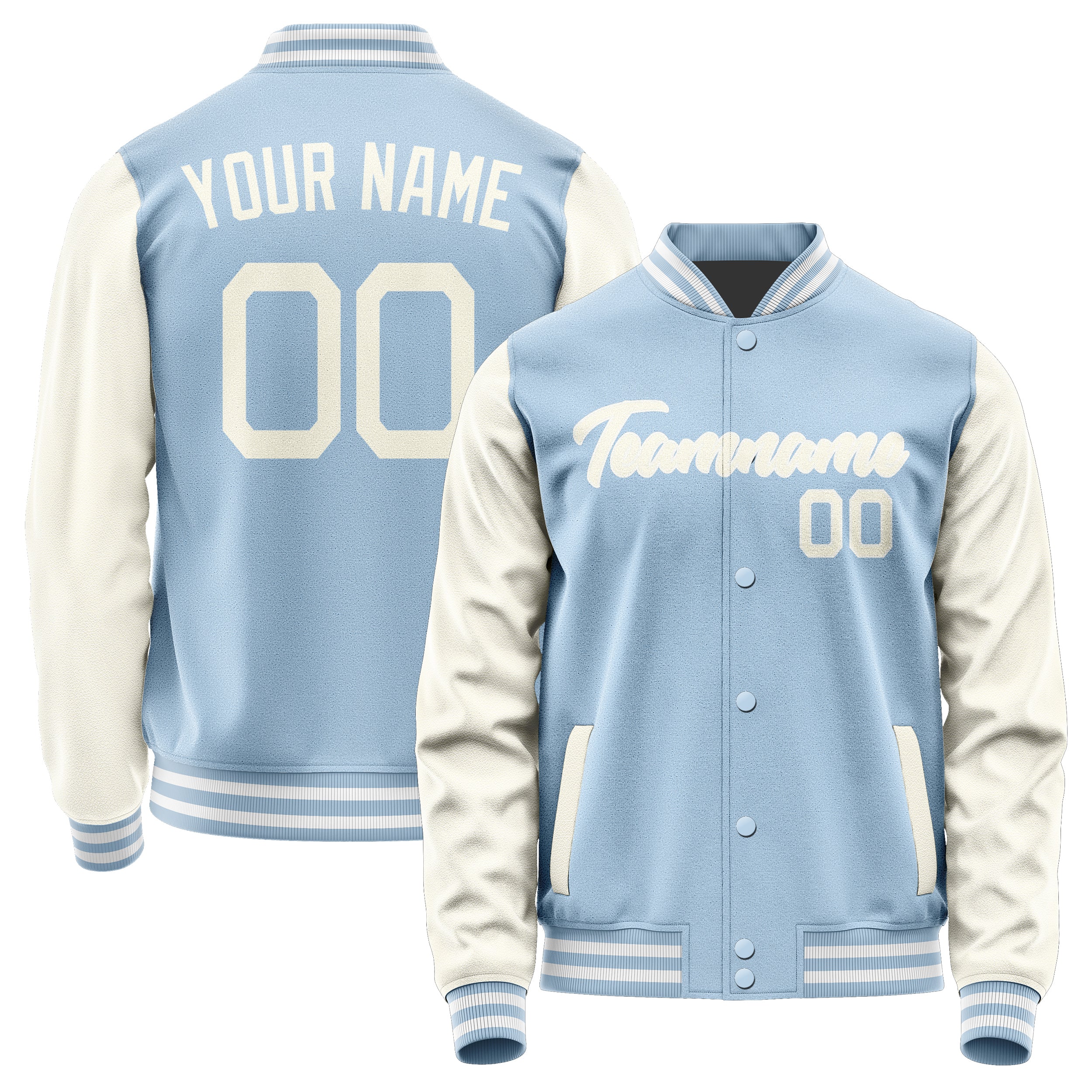 Custom Light Blue Cream Jacket JA0808030818B21803