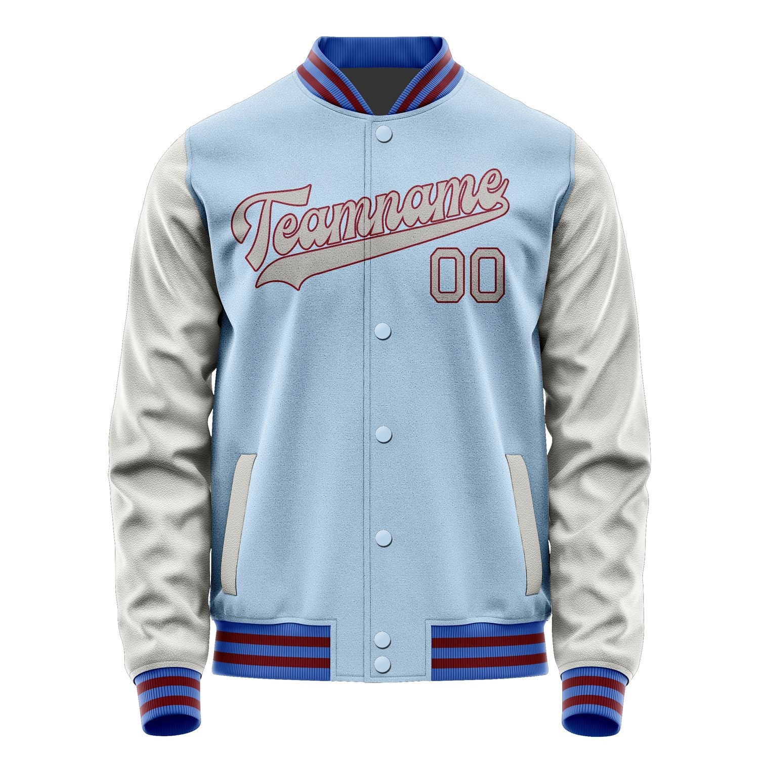 Custom Light Blue Gray Jacket JA0808040915B31504