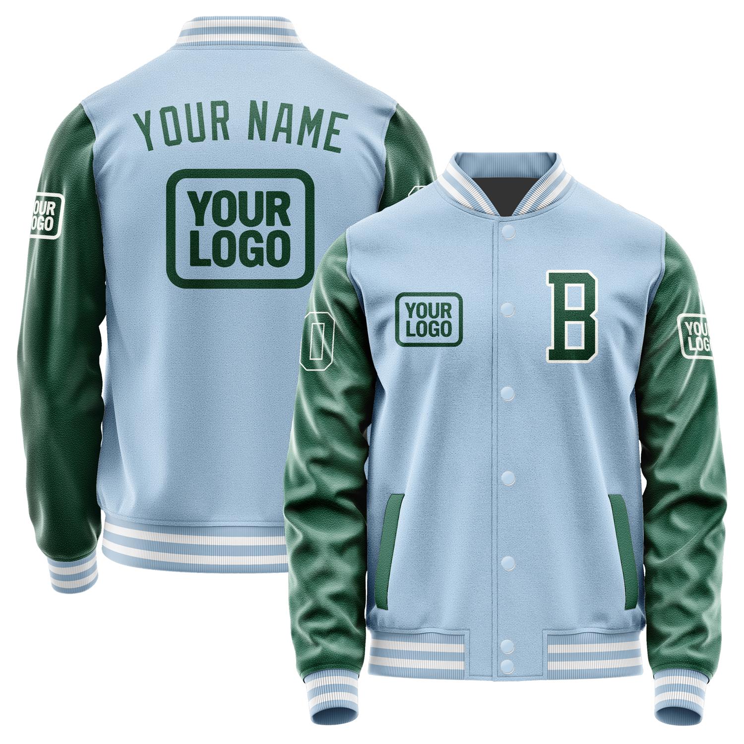 Custom Light Blue Green Jacket JA080805081818050518