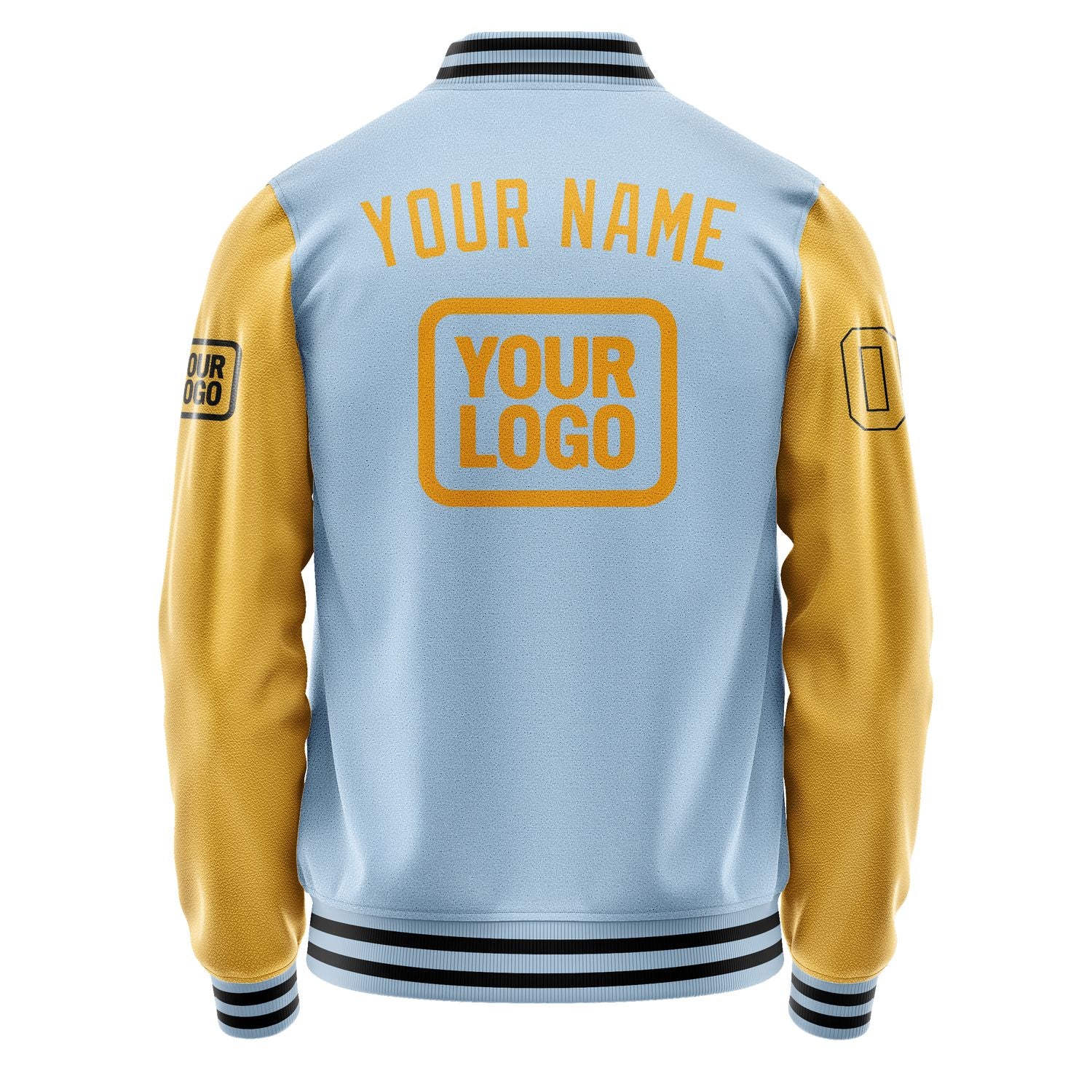 Custom Light Blue Yellow Jacket JA080819081717191917