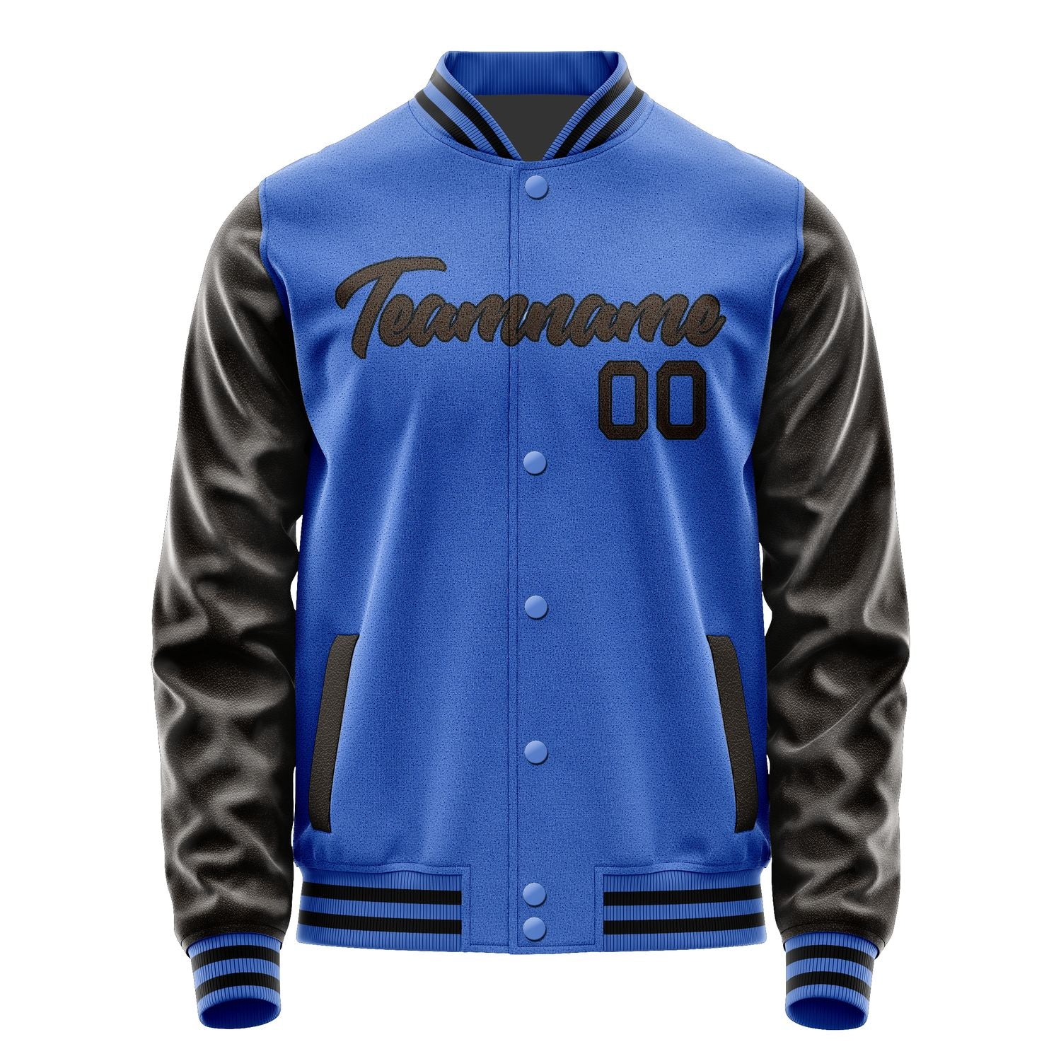 Custom Sky Blue Brown Jacket JA0909010917B21701