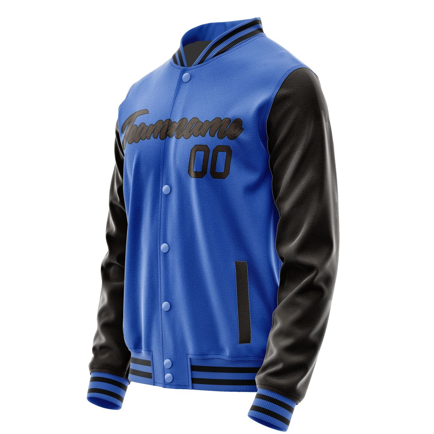 Custom Sky Blue Brown Jacket JA0909010917B21701