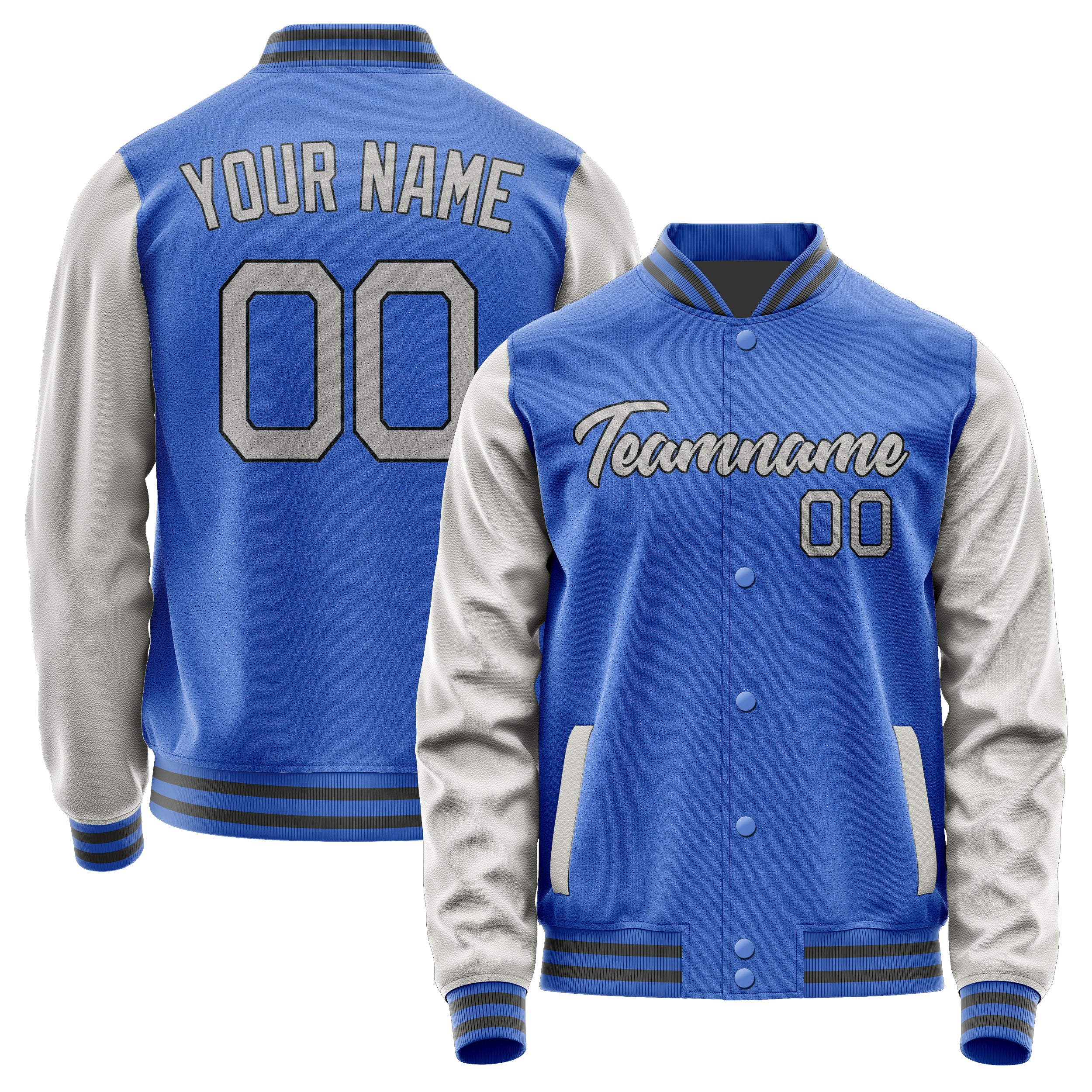 Custom Sky Blue Gray Jacket JA0909040920B21704