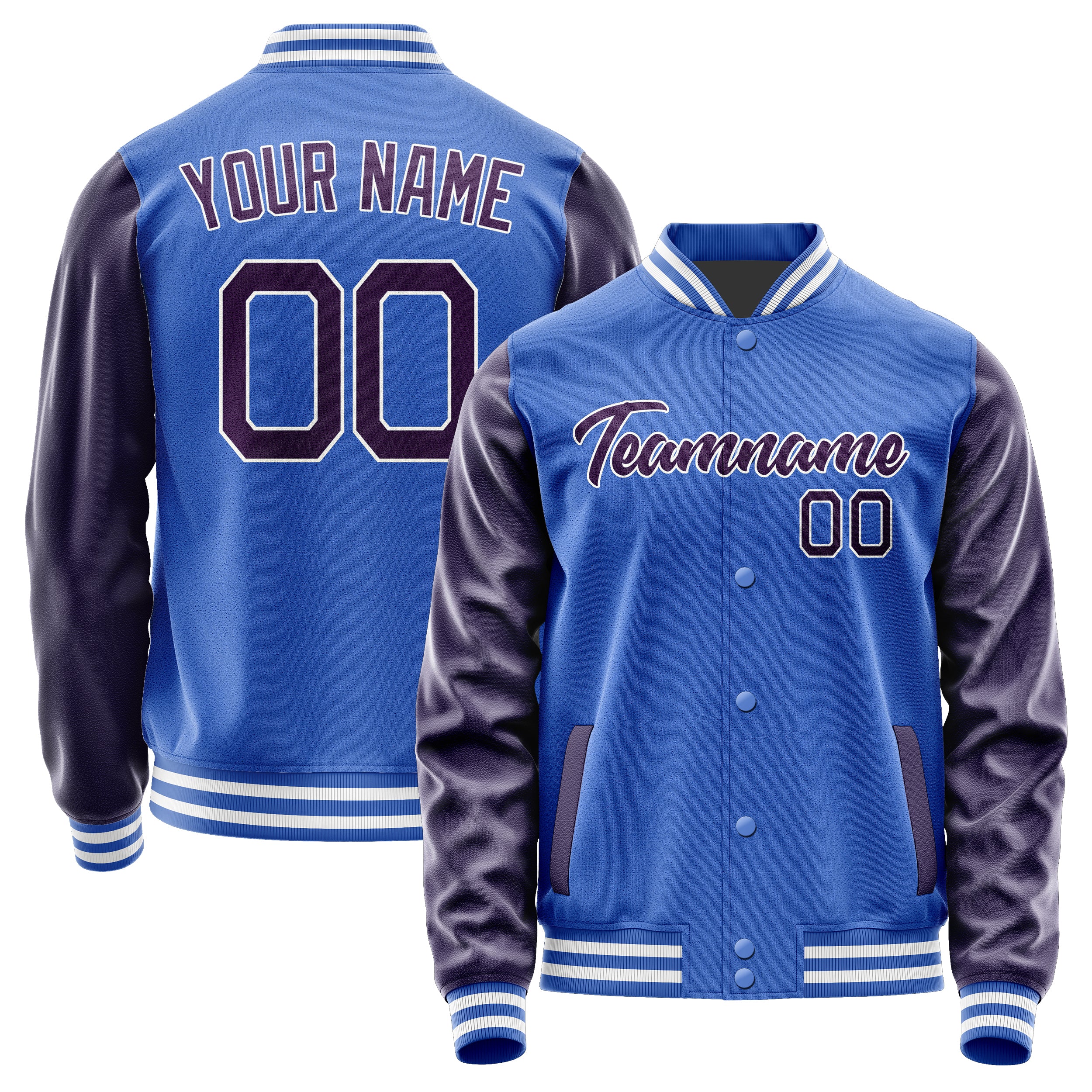 Custom Sky Blue Purple Jacket JA0909070918B21807