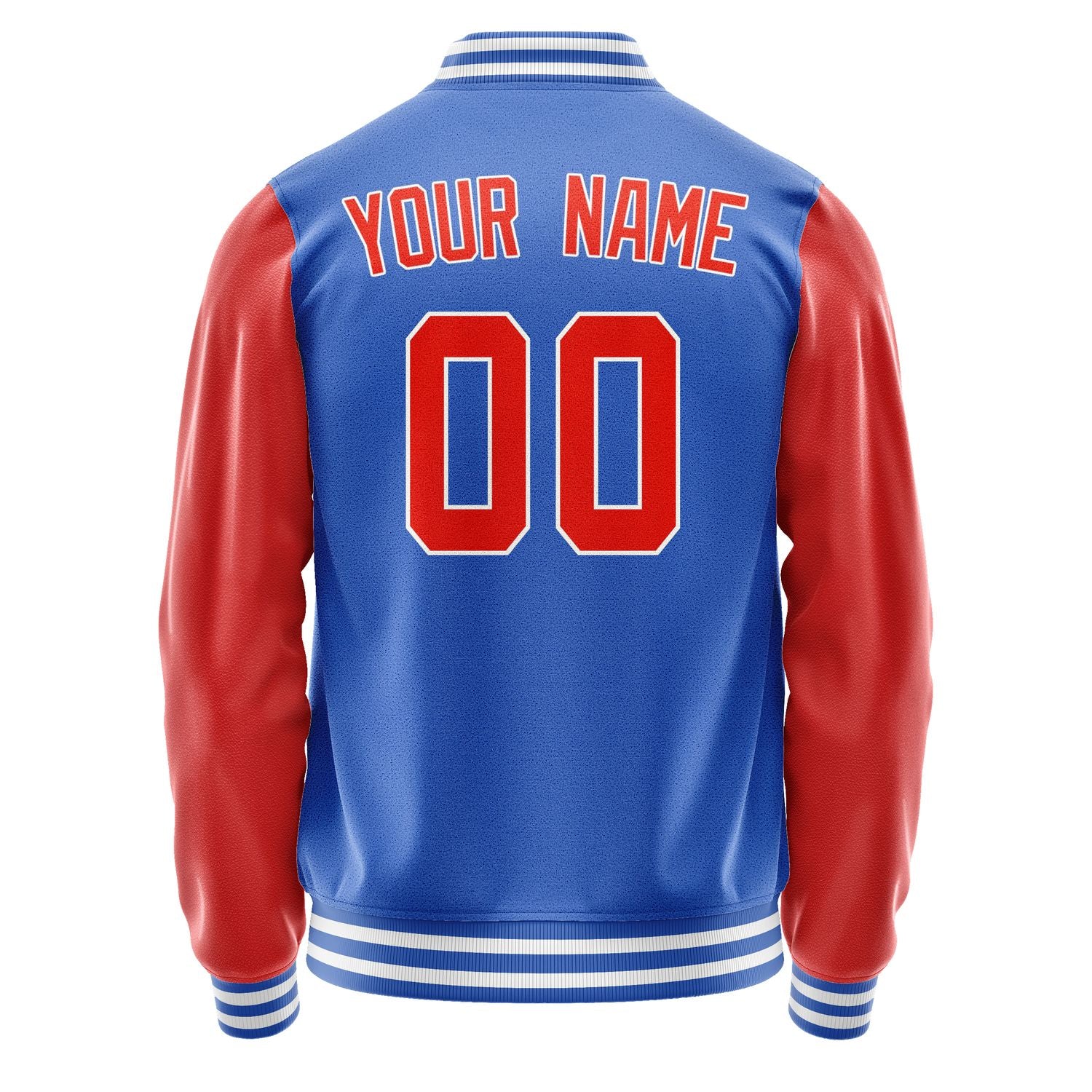 Custom Sky Blue Orange Red Jacket JA0909120918B31812
