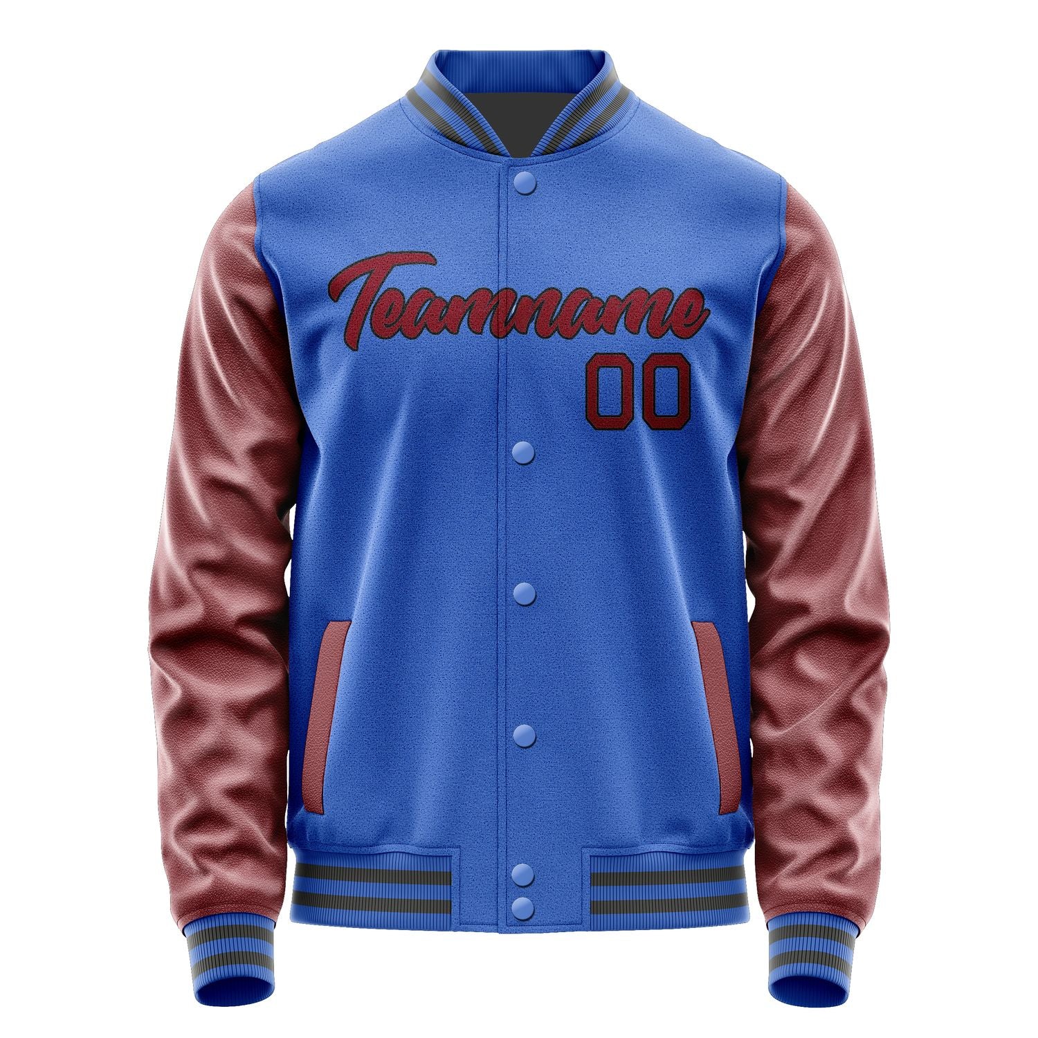 Custom Sky Blue Crimson Red Jacket JA0909150918B21815