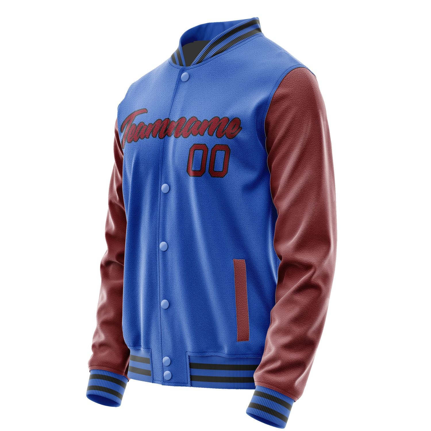 Custom Sky Blue Crimson Red Jacket JA0909150918B21815