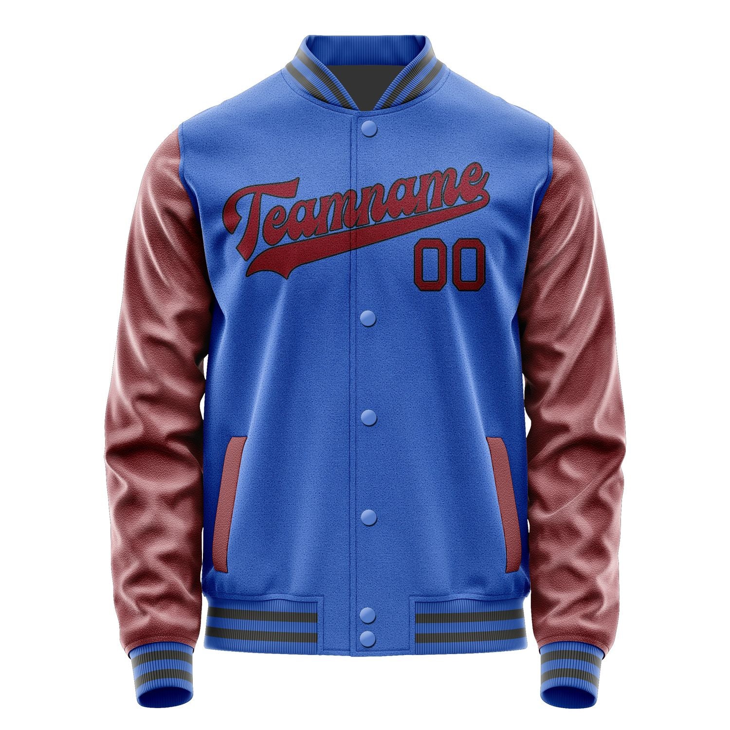 Custom Sky Blue Crimson Red Jacket JA0909150920B31715